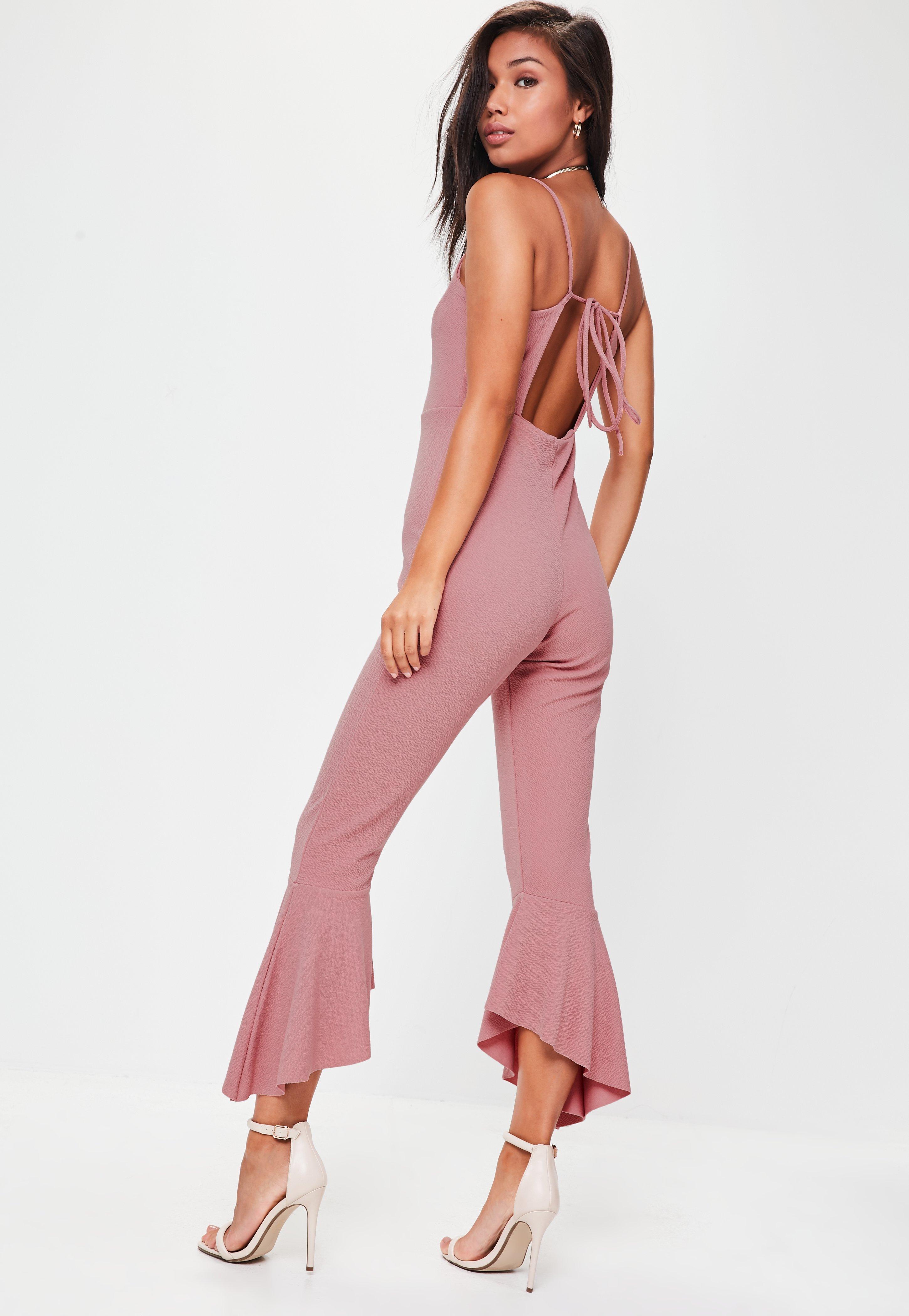 frill hem jumpsuit