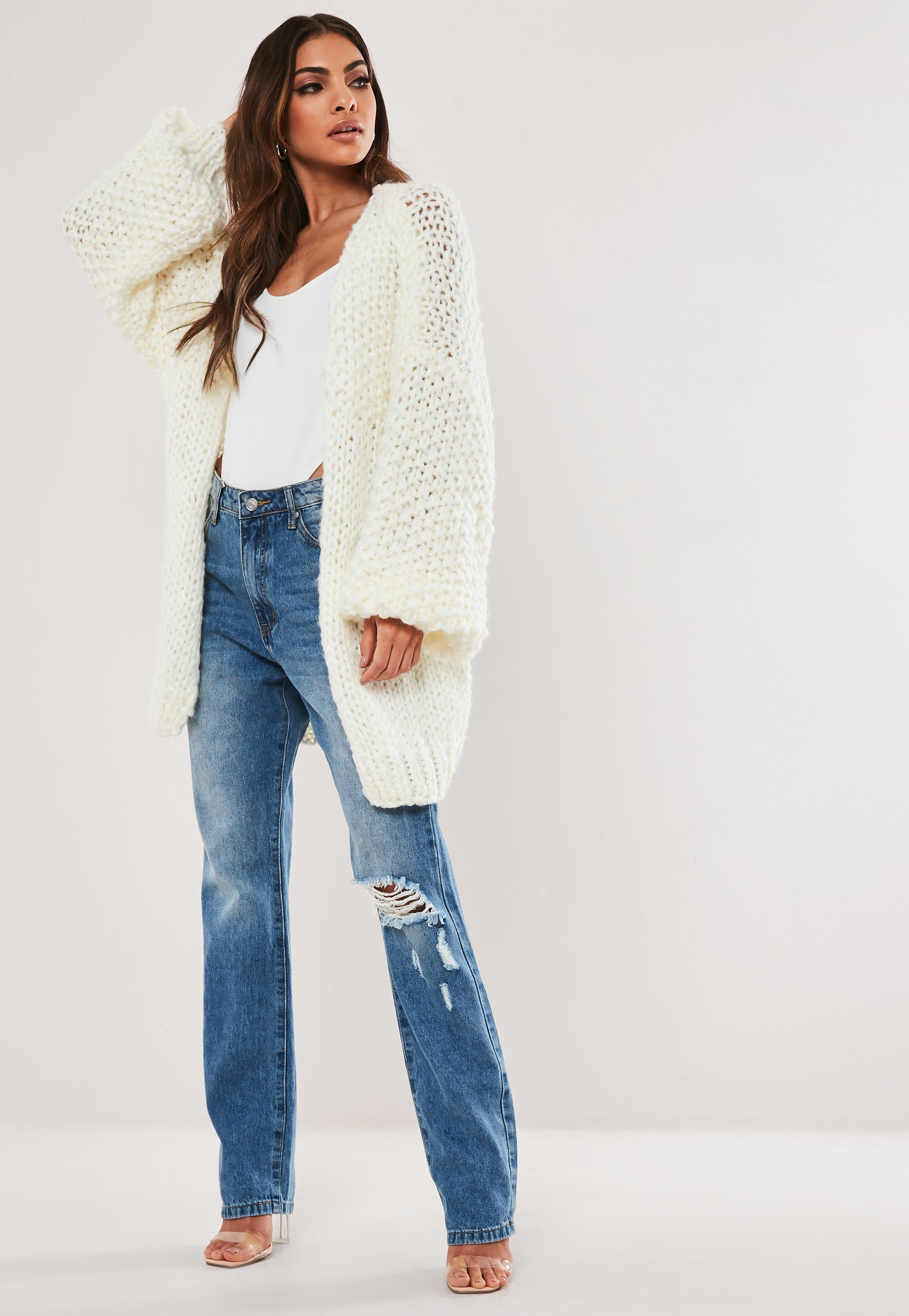 missguided cream cardigan