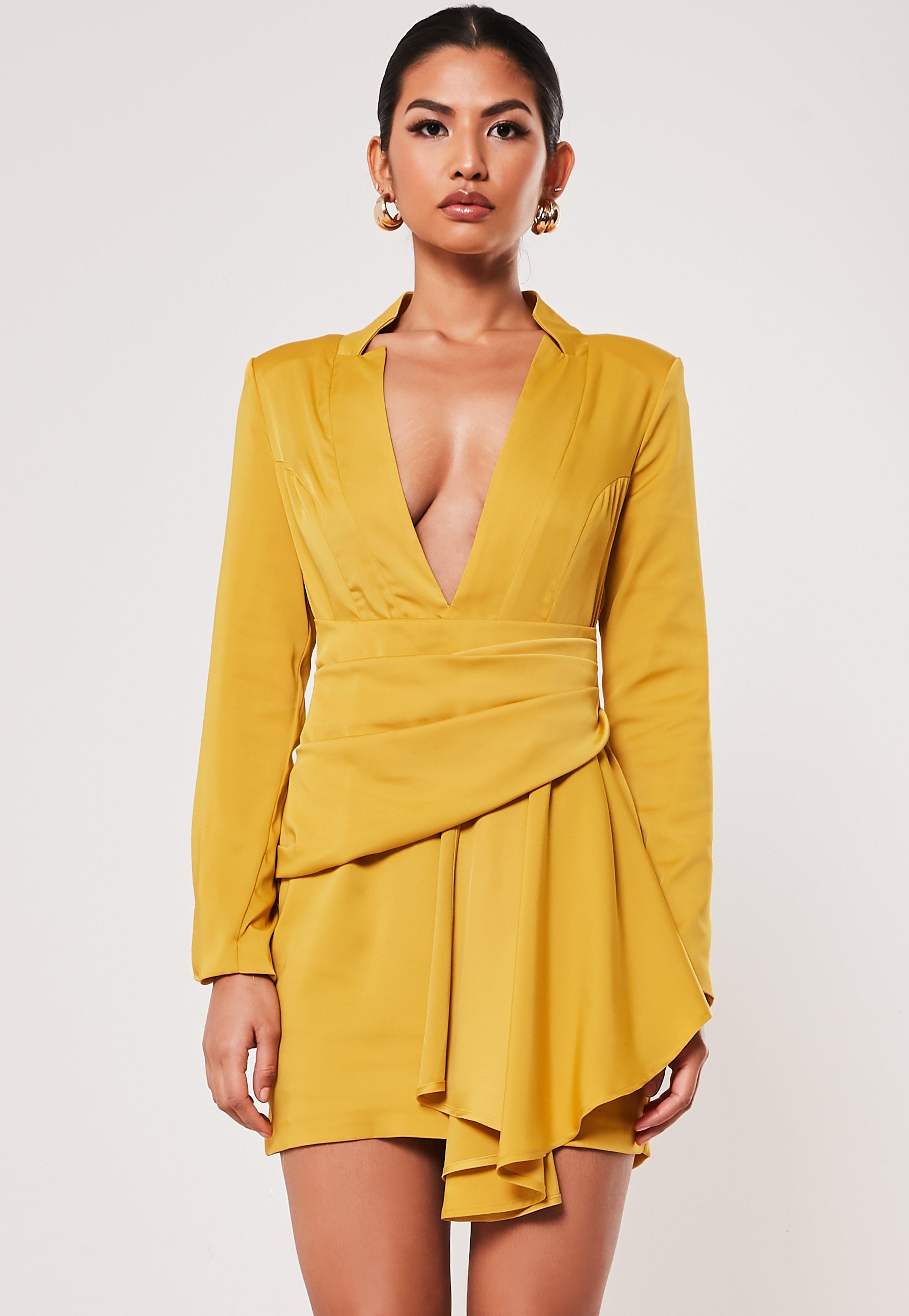 robe blazer moutarde