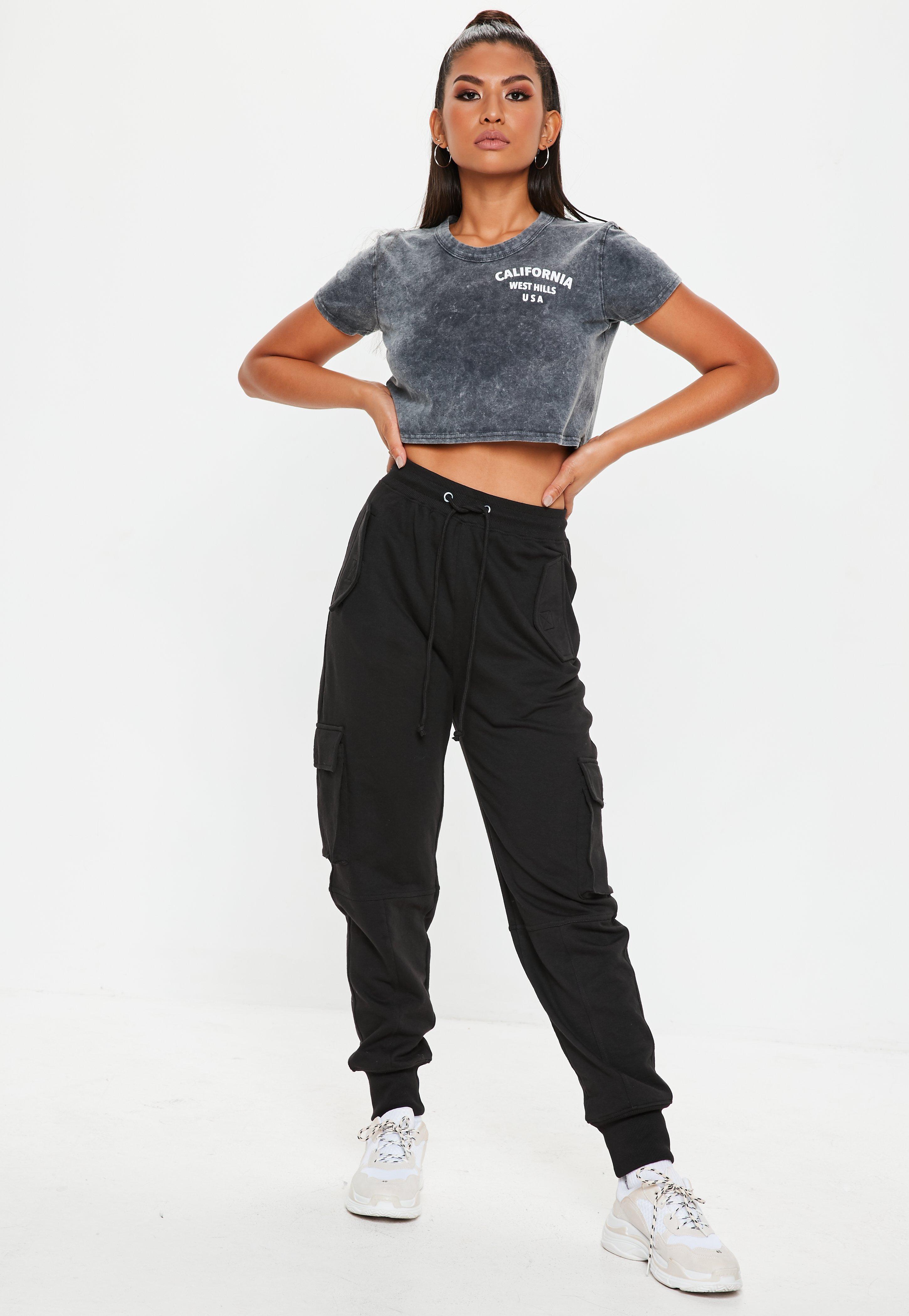 womens petite cargo joggers