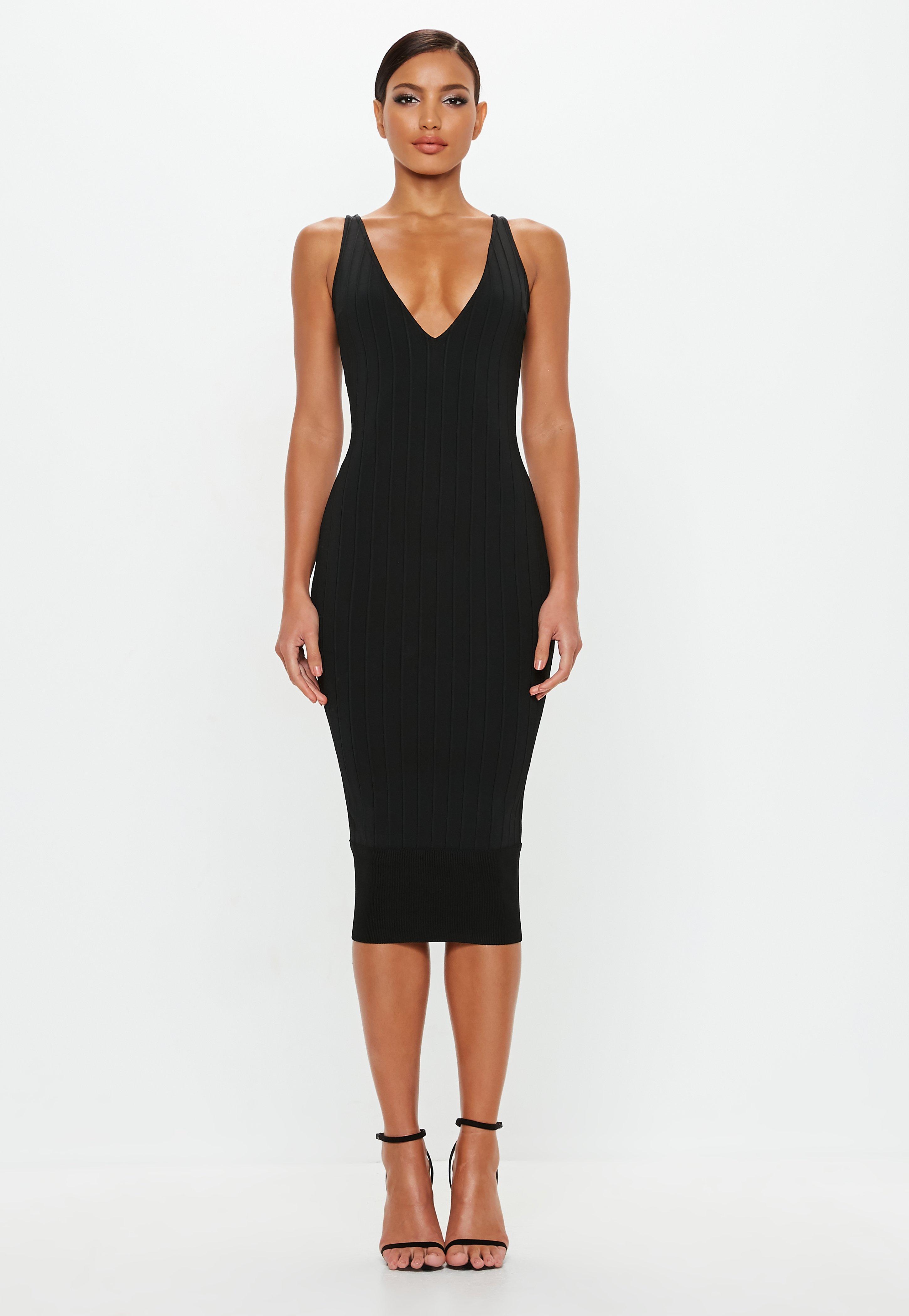 scoop back midi dress
