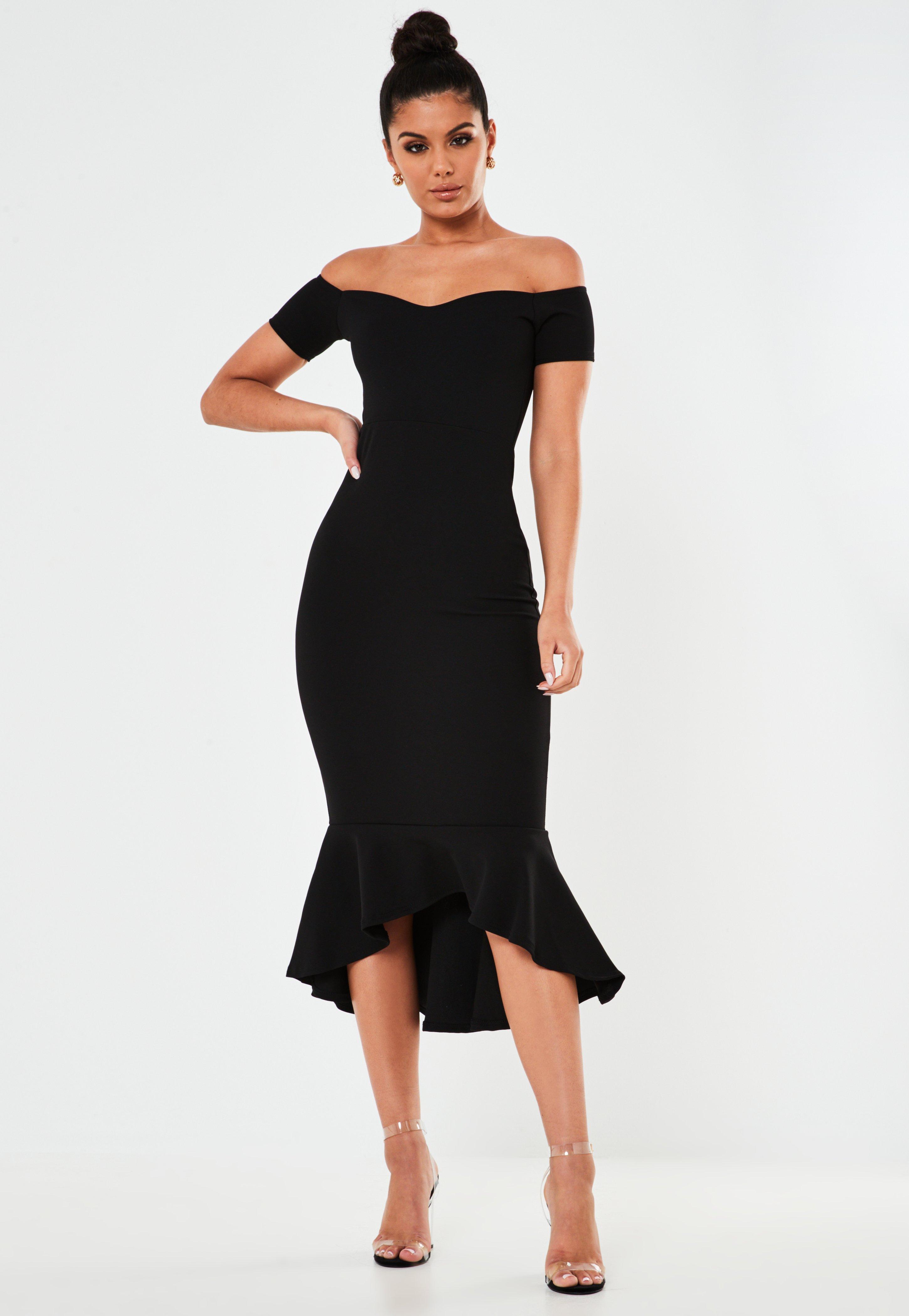 Missguided Synthetic Black Bardot ...