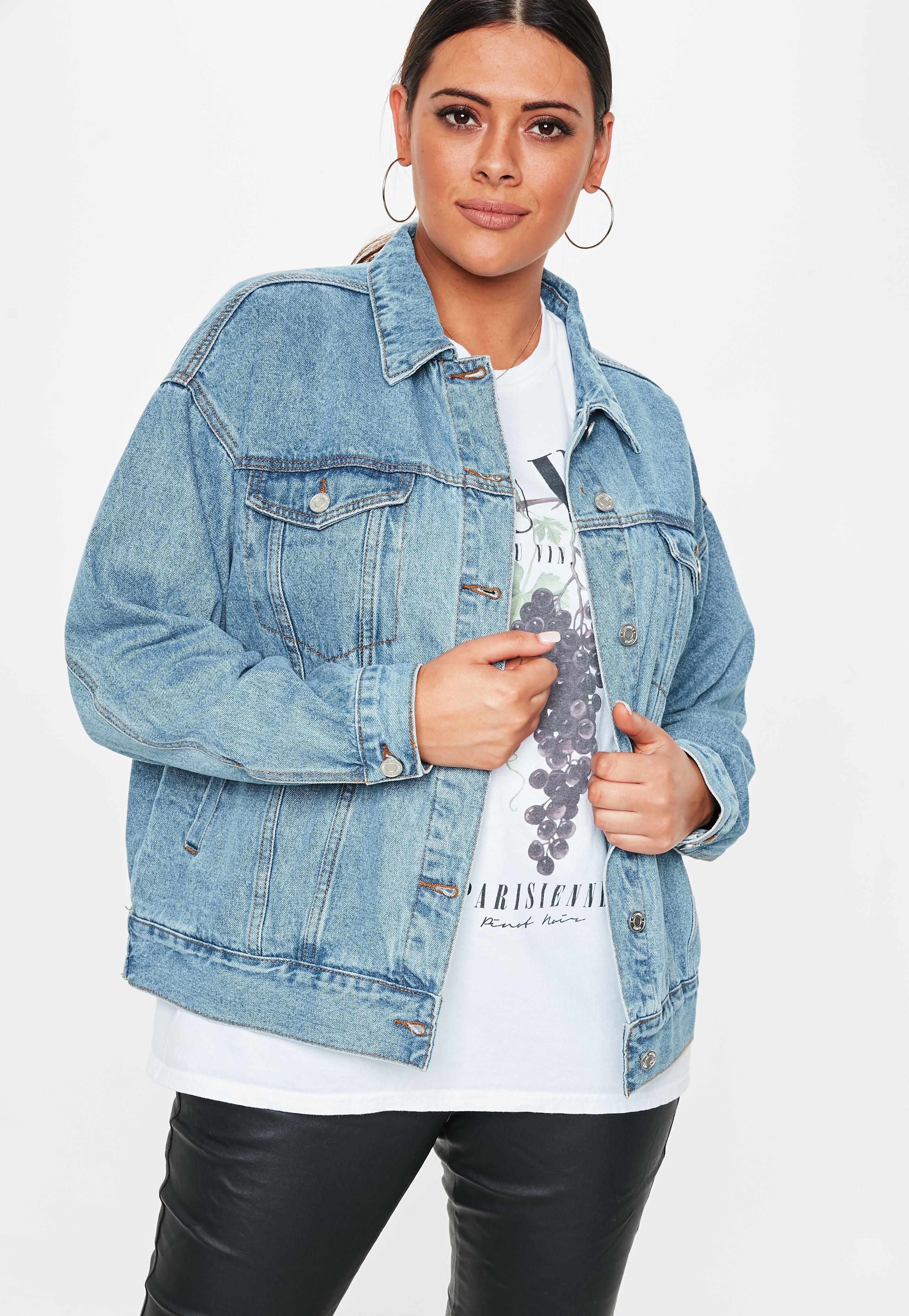 oversized plus size jean jacket