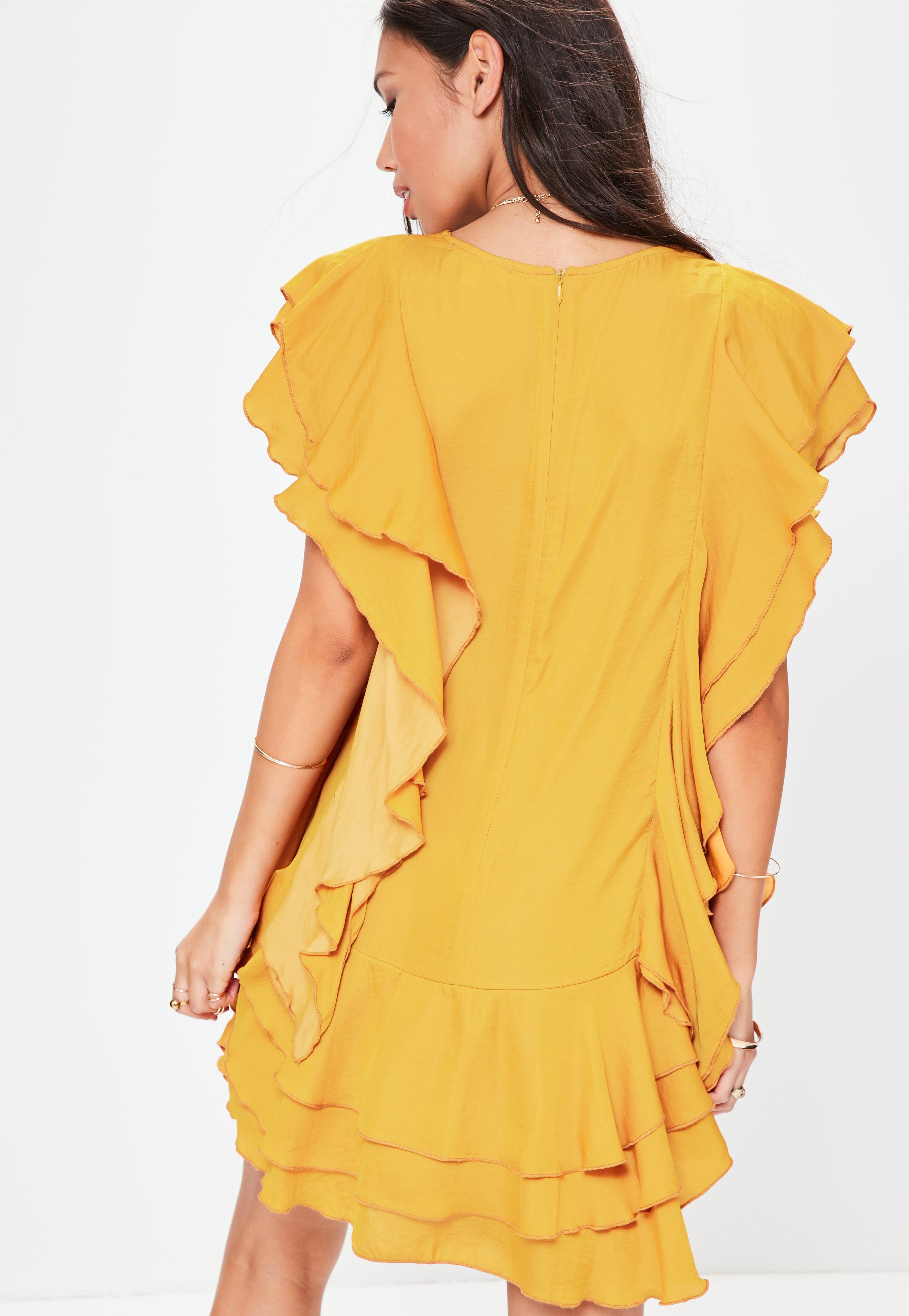 missguided yellow dress