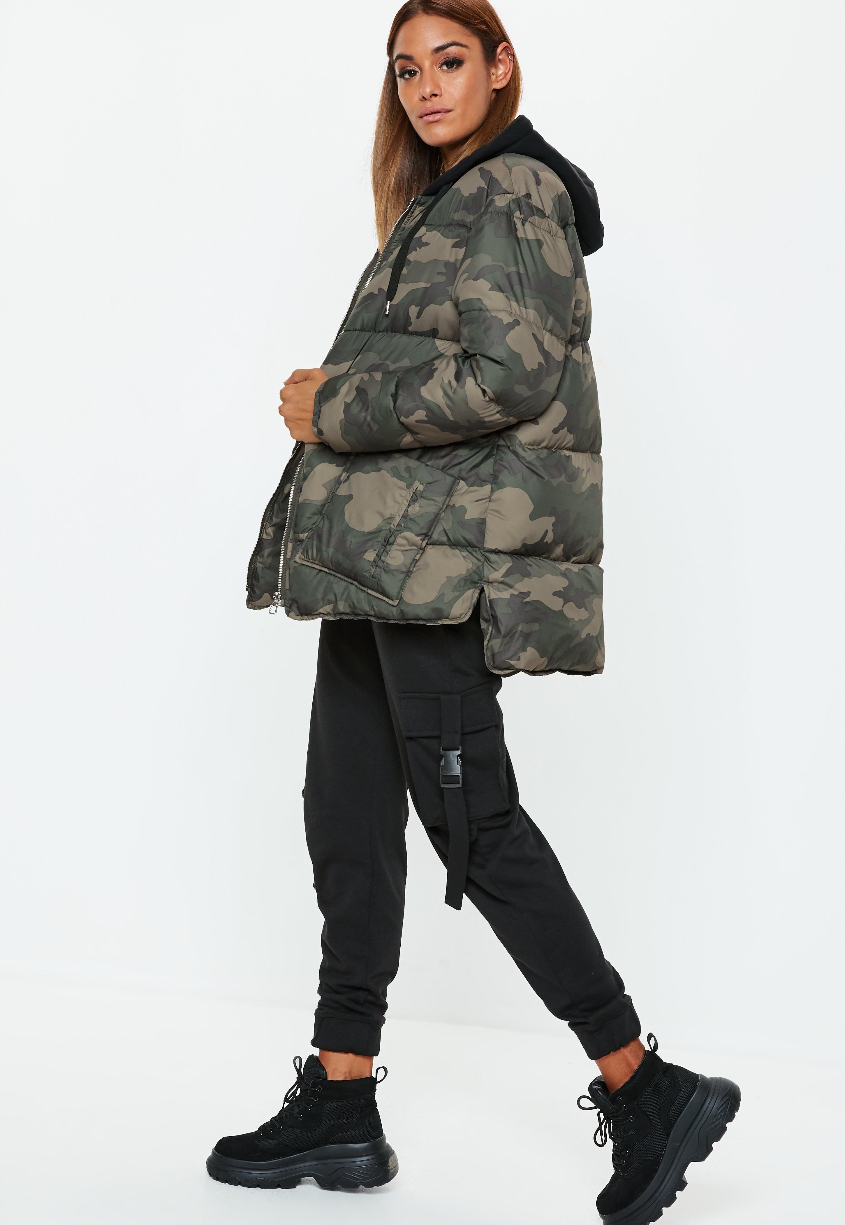 khaki puffer jacket