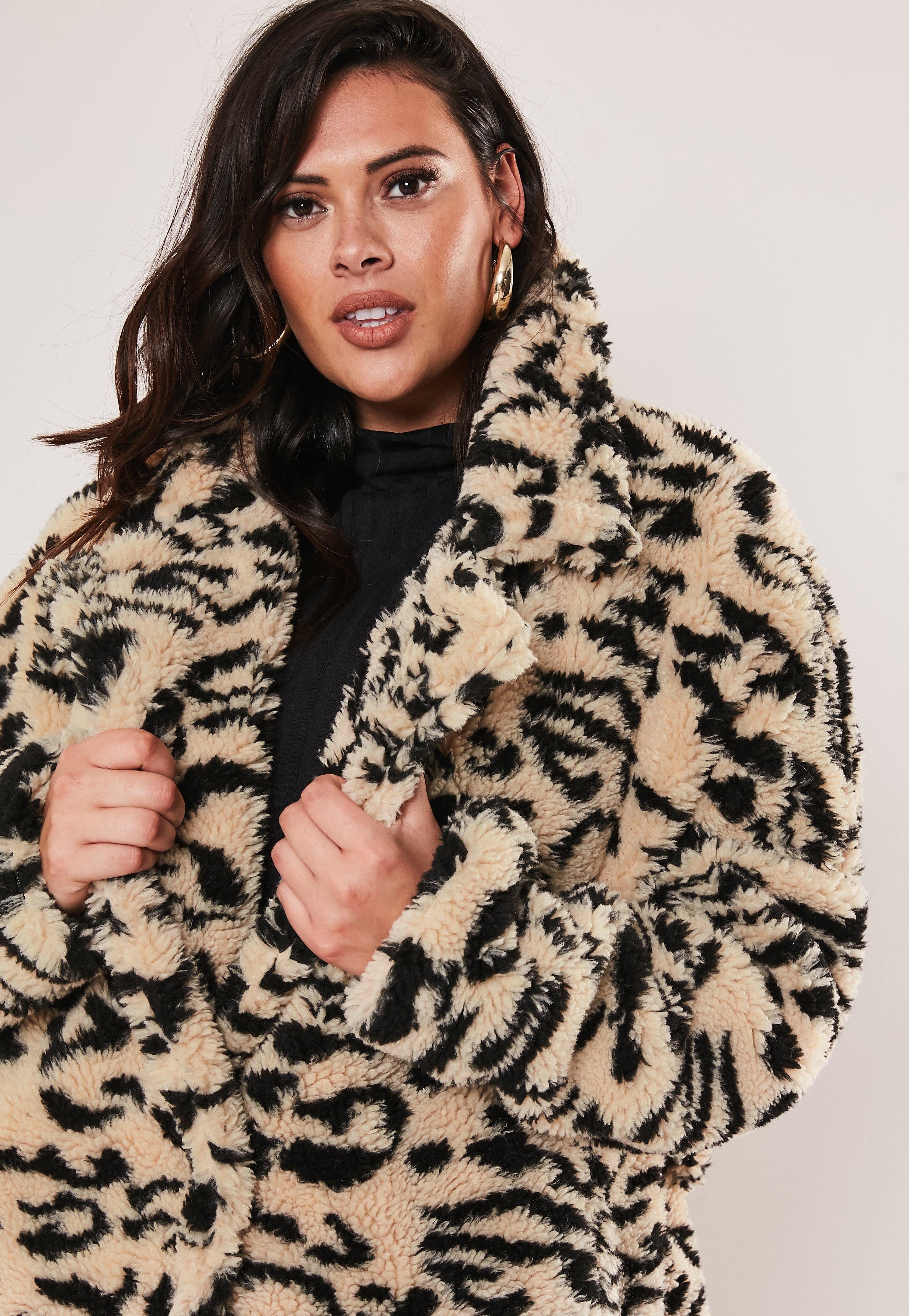 missguided leopard coat