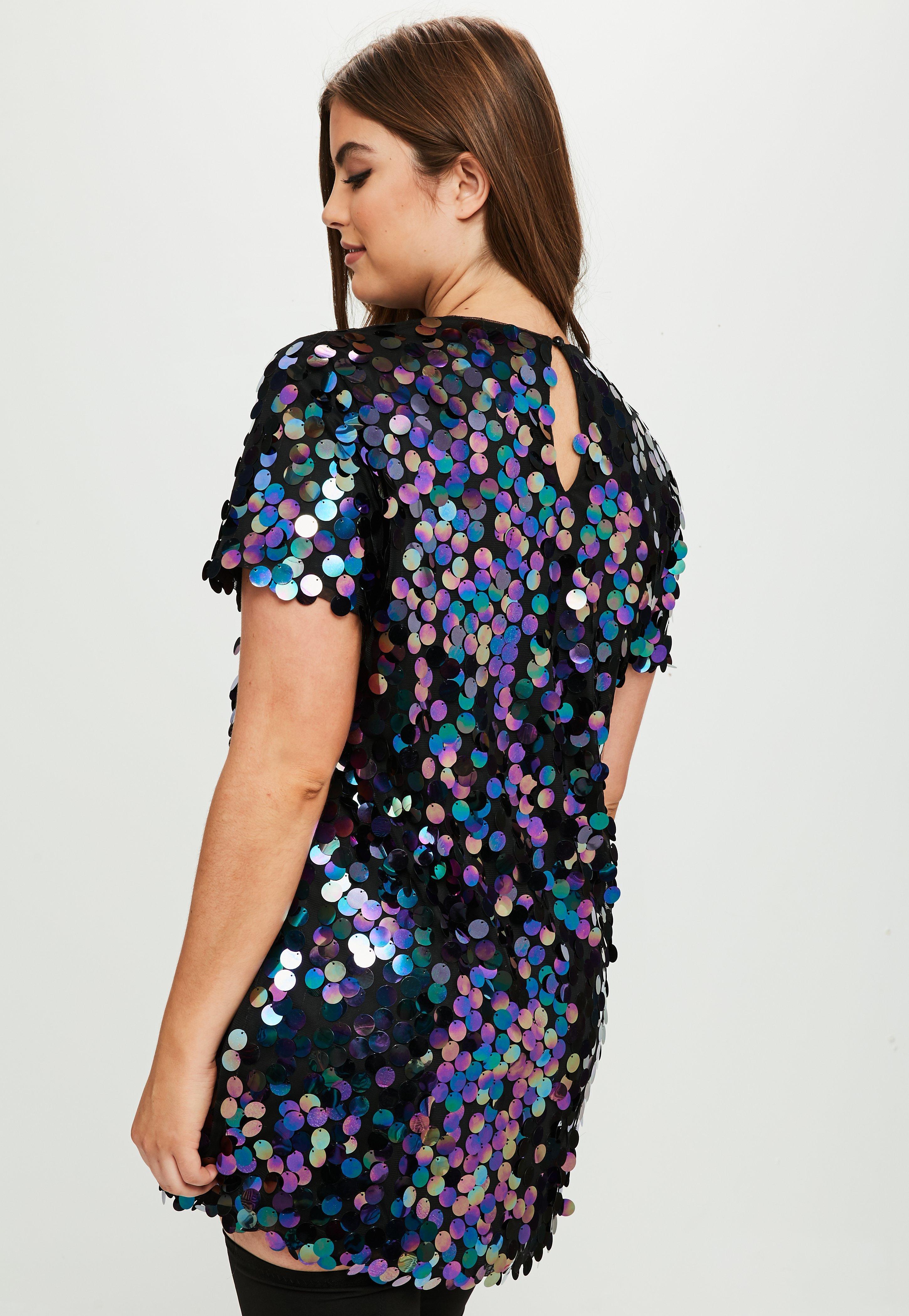 sequin t shirt dress missguided