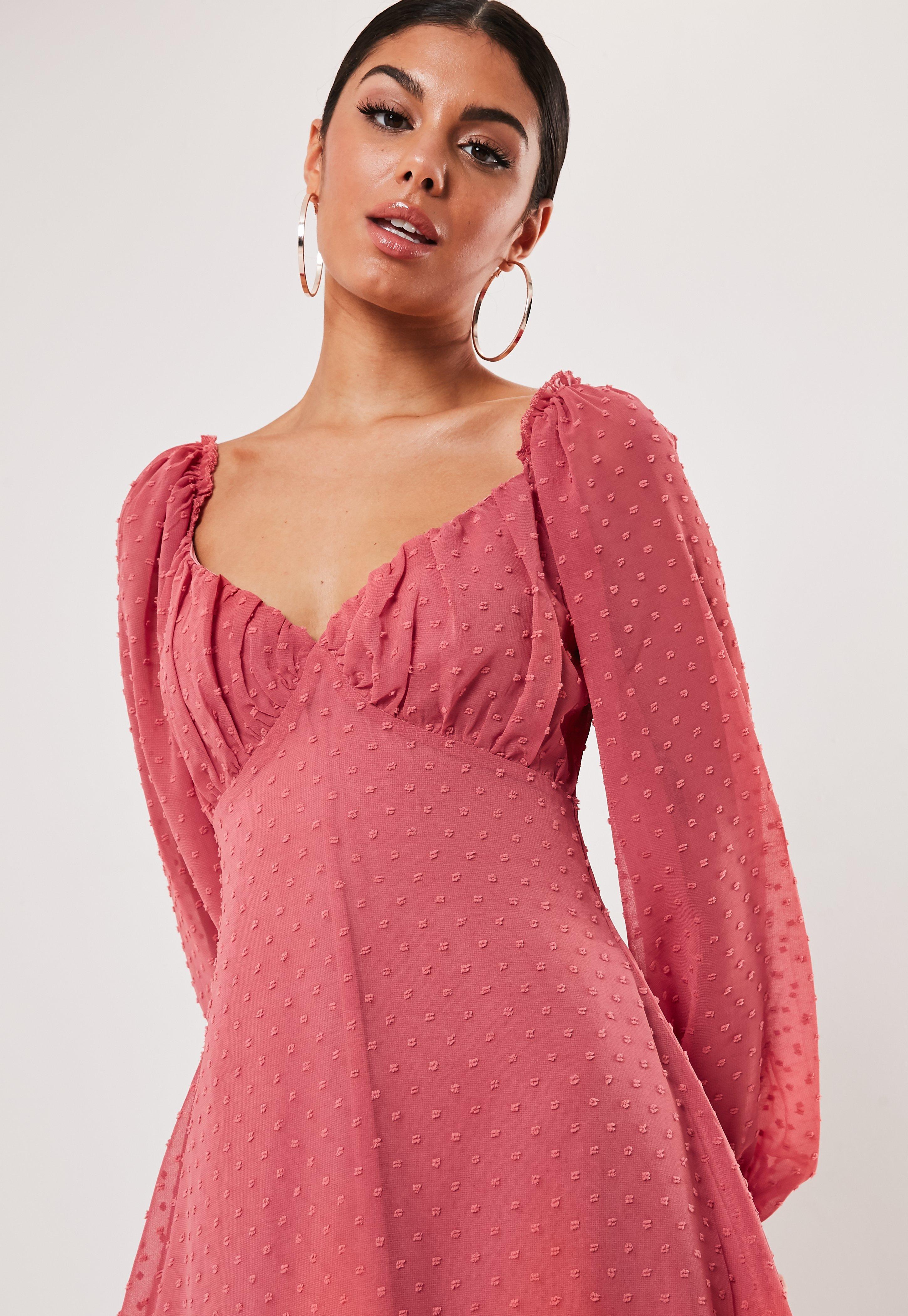 red dobby milkmaid skater dress