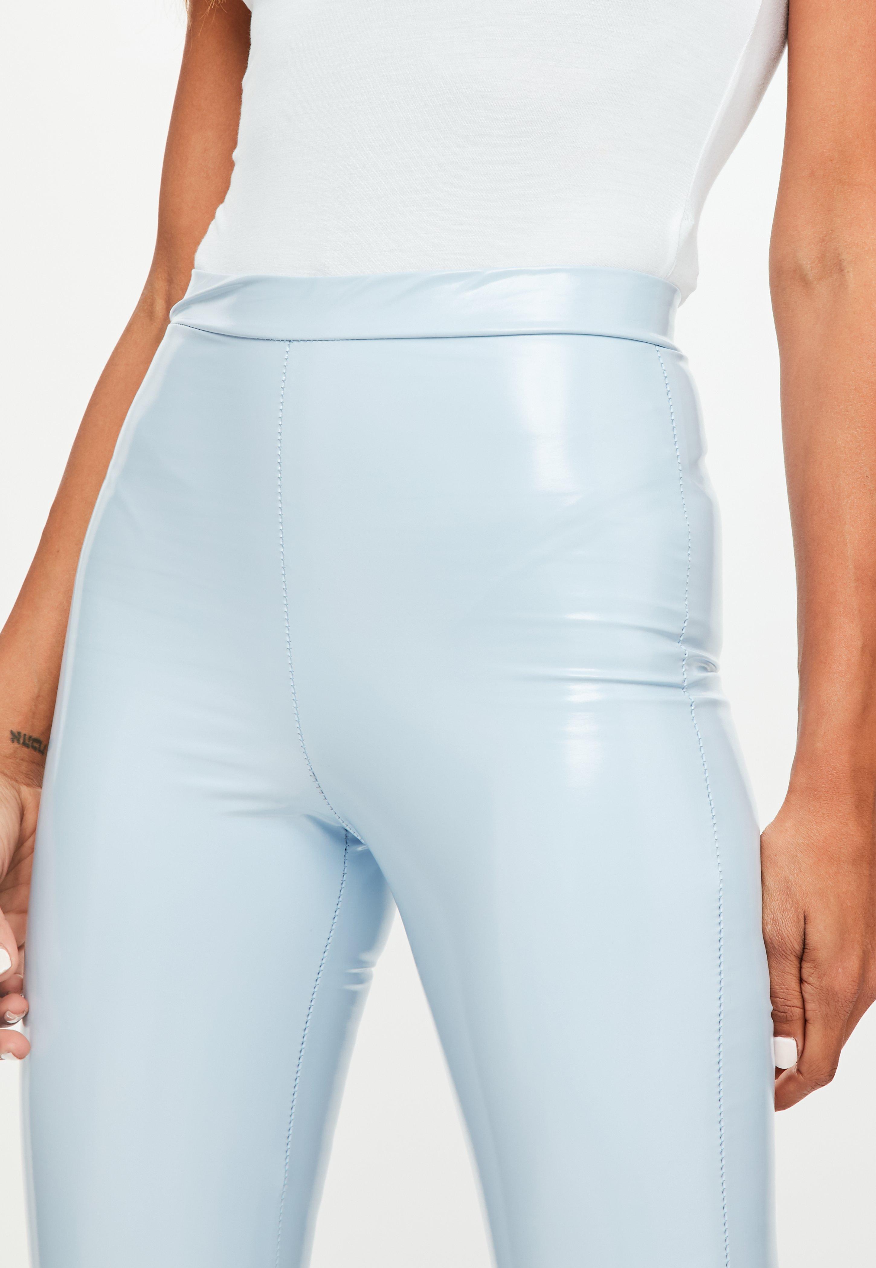 baby blue vinyl pants