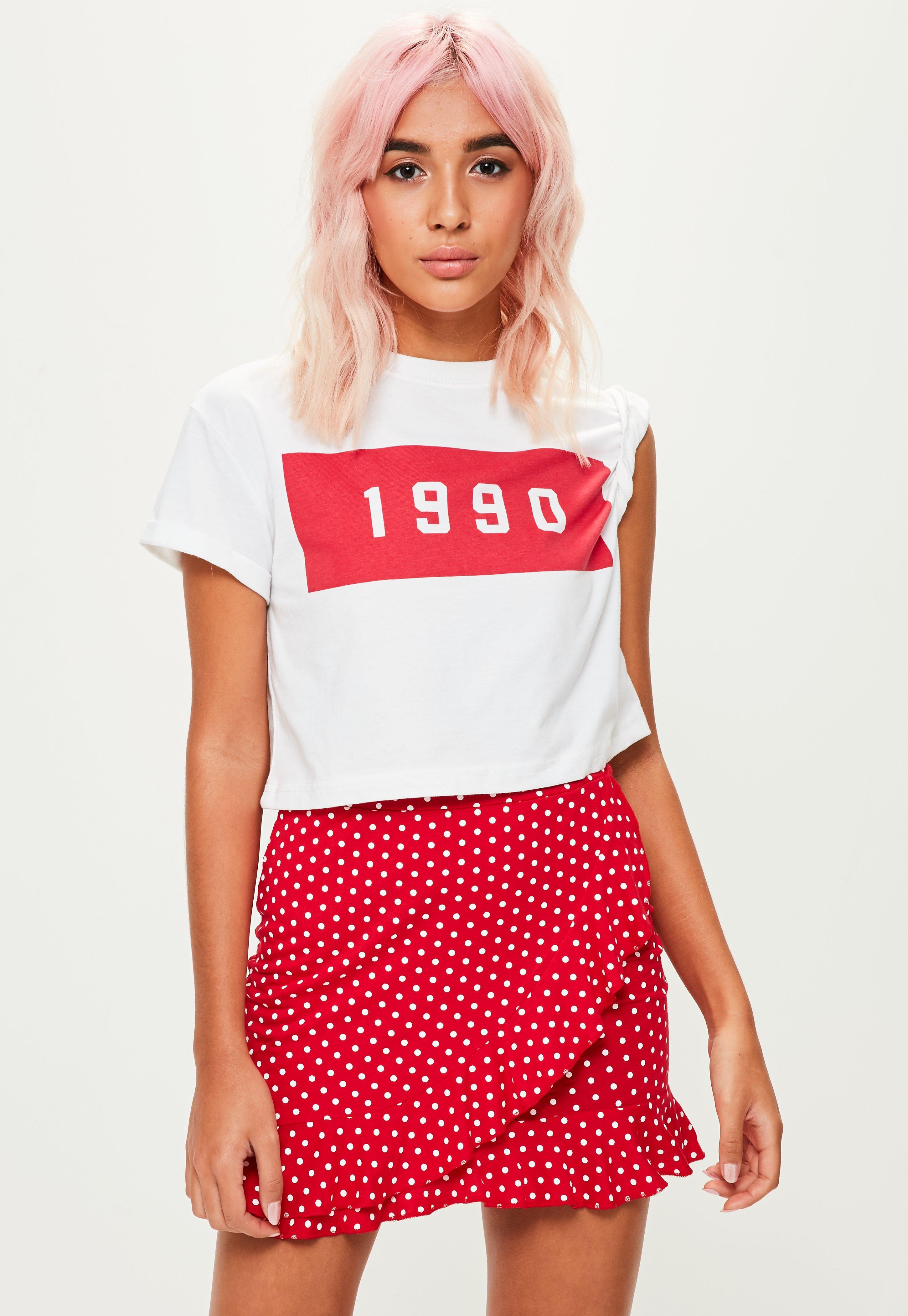 red polka dot skirt