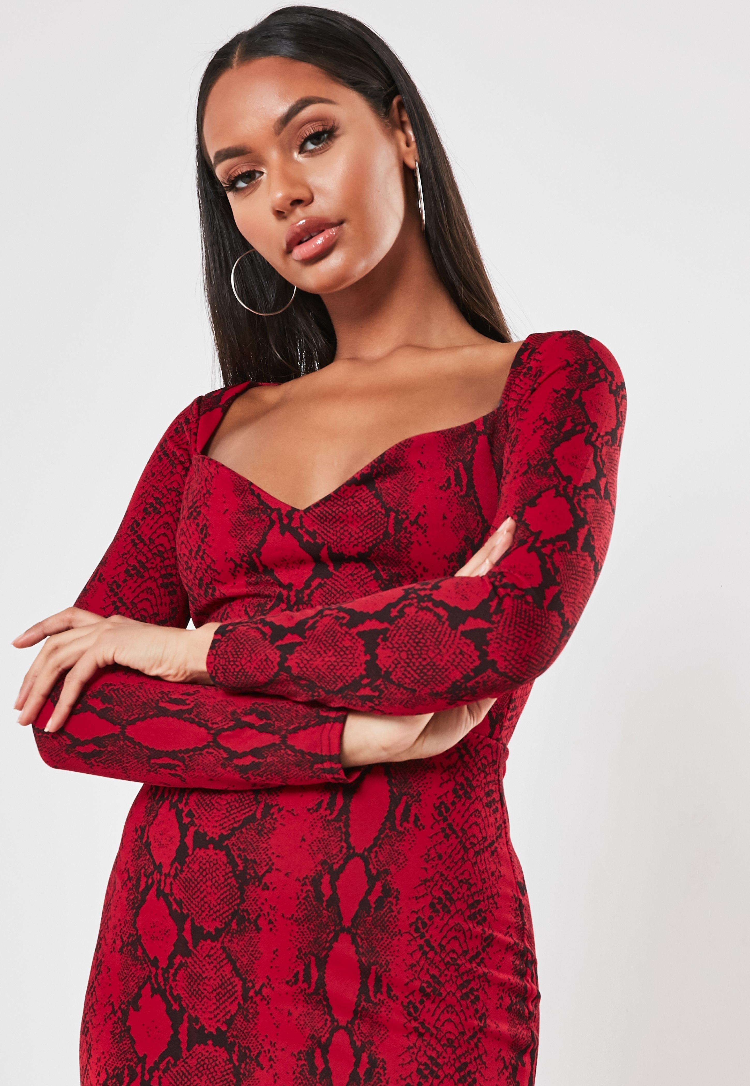 Snake Print Dress Red Discount Sale, UP ...