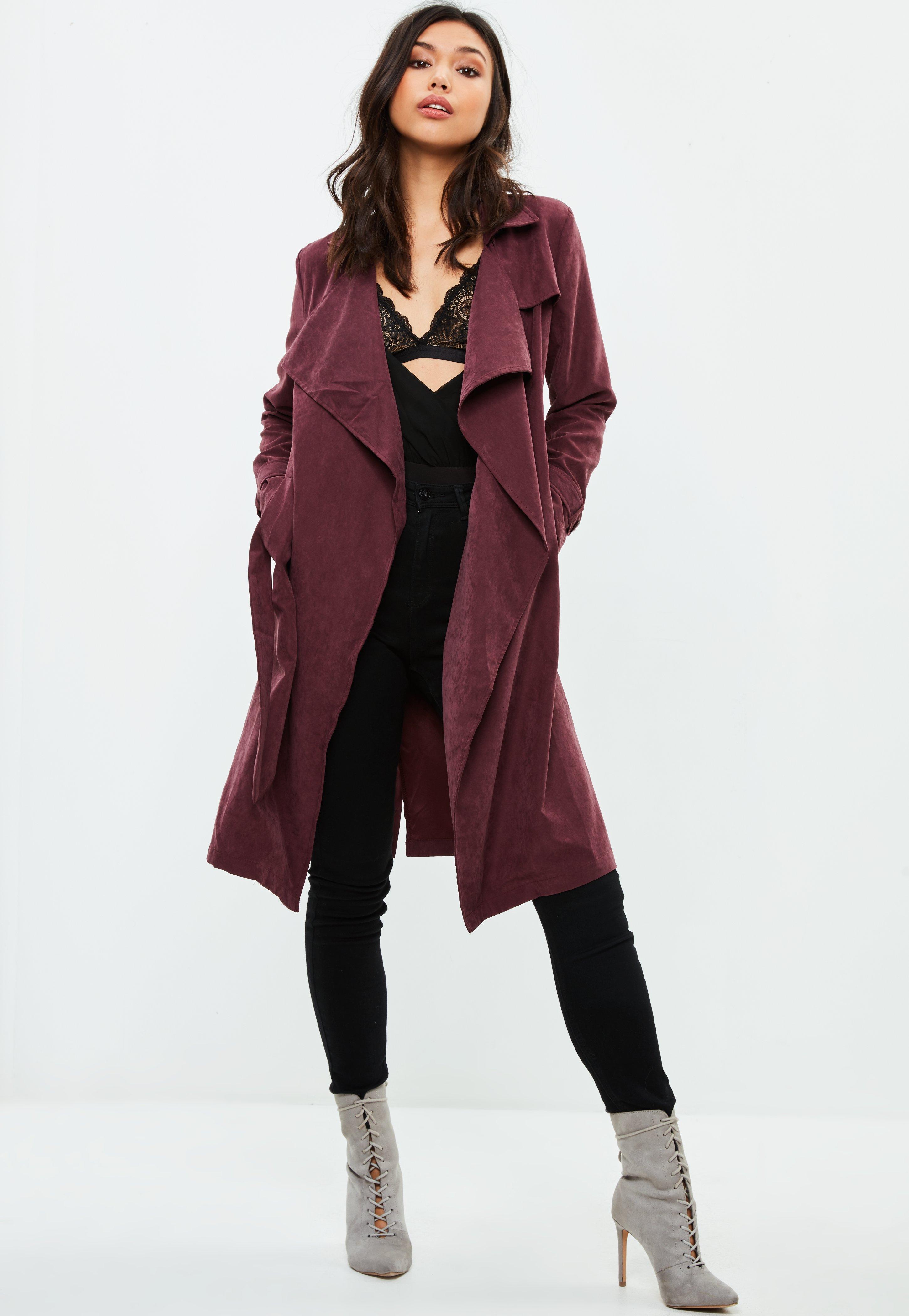 mauve duster coat