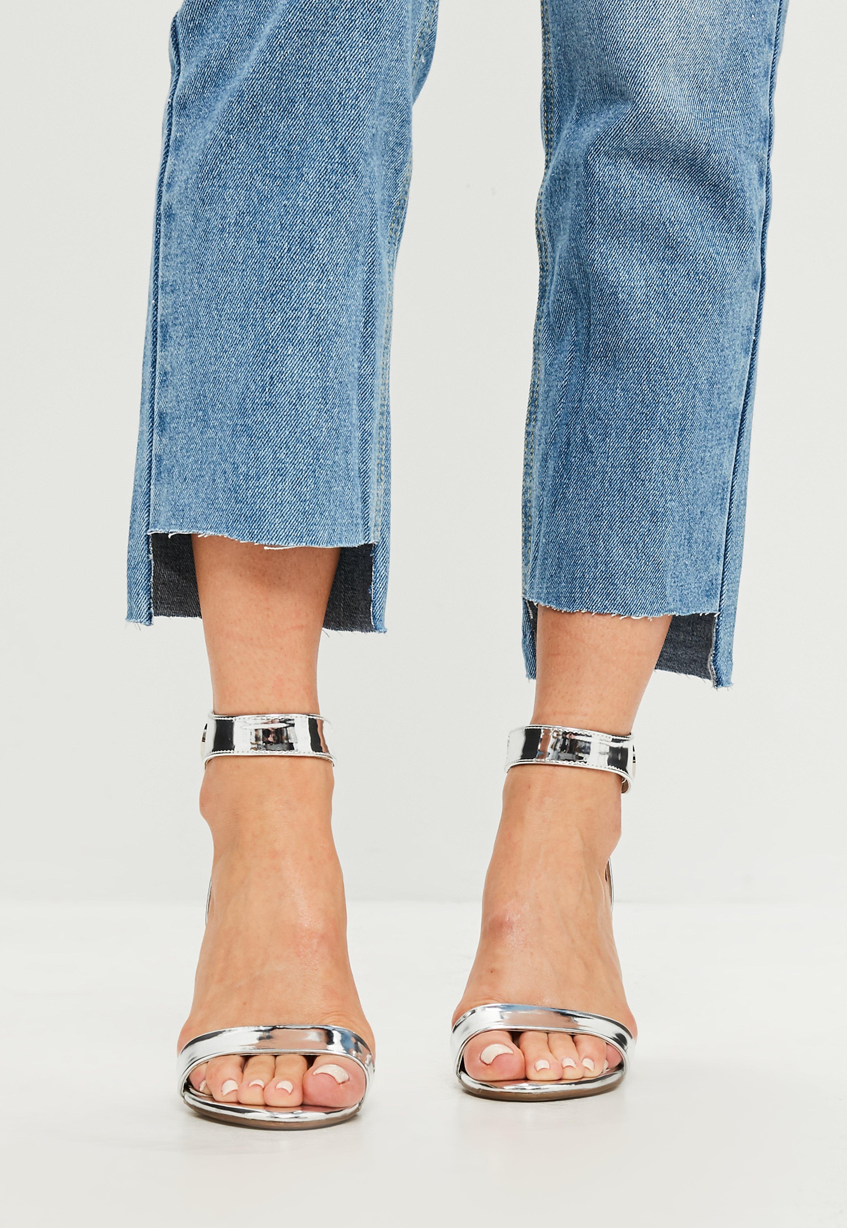 mid barely there heels