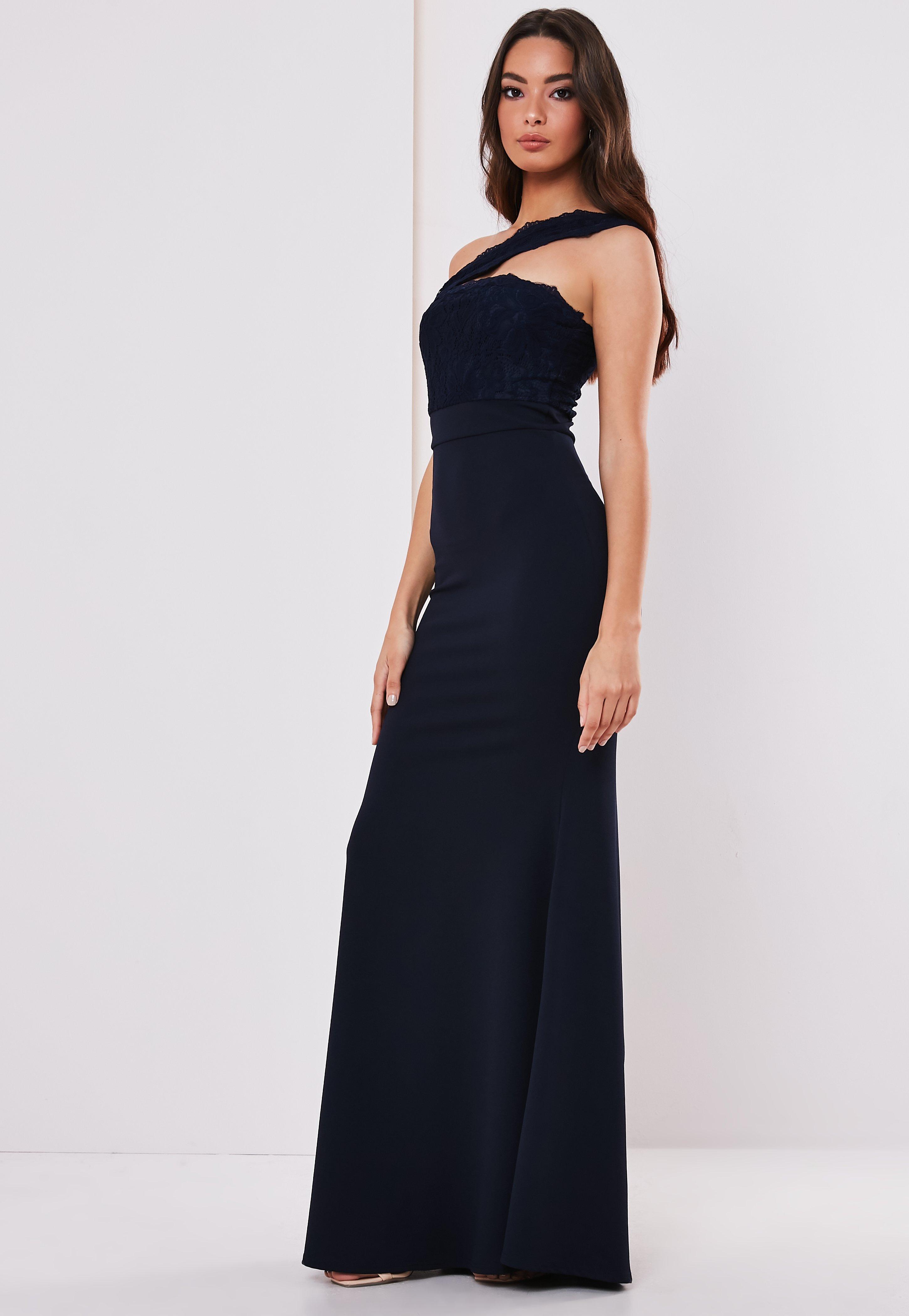missguided navy bridesmaid dress