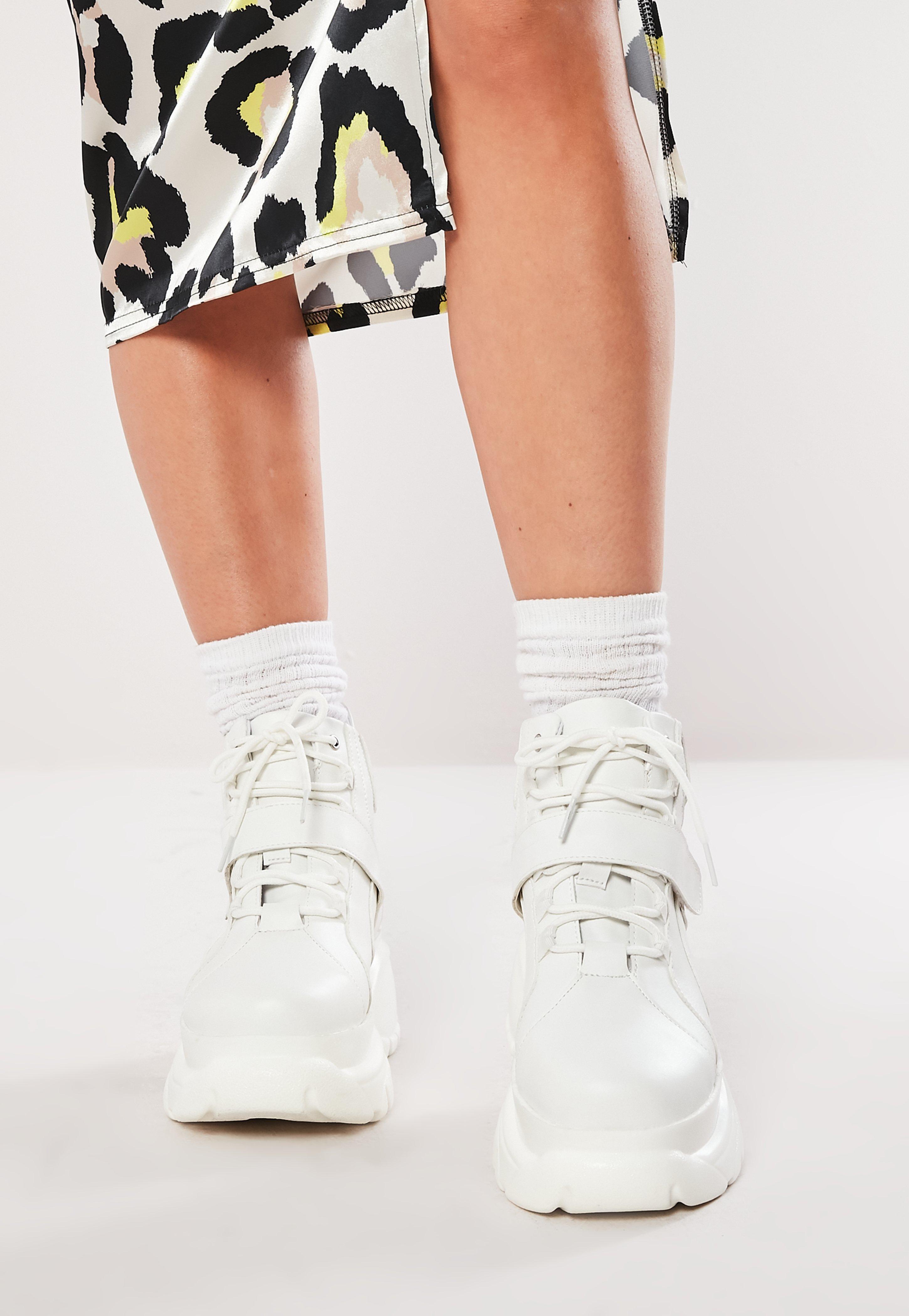 white trainer boots