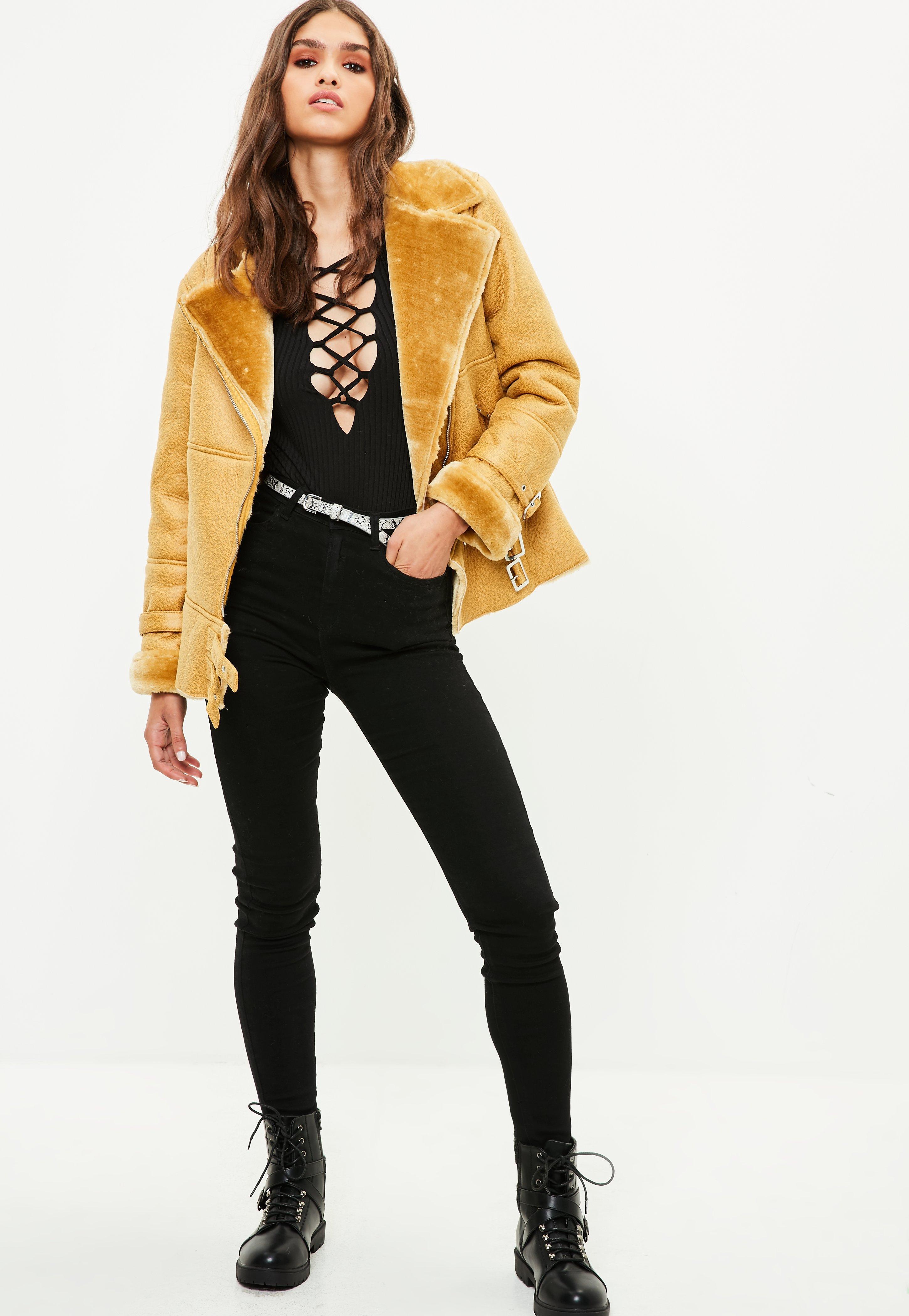 yellow aviator jacket