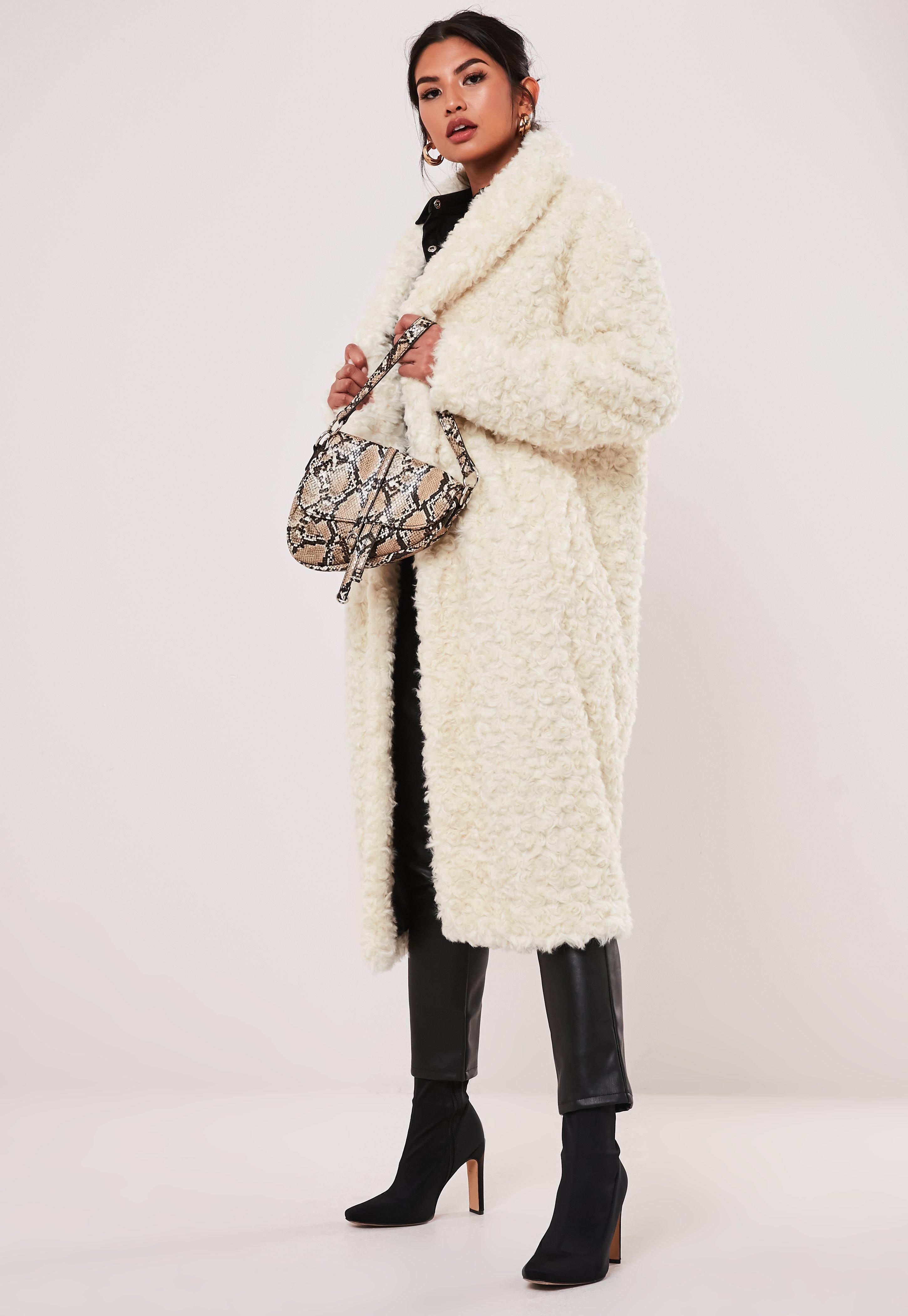 cream borg teddy coat