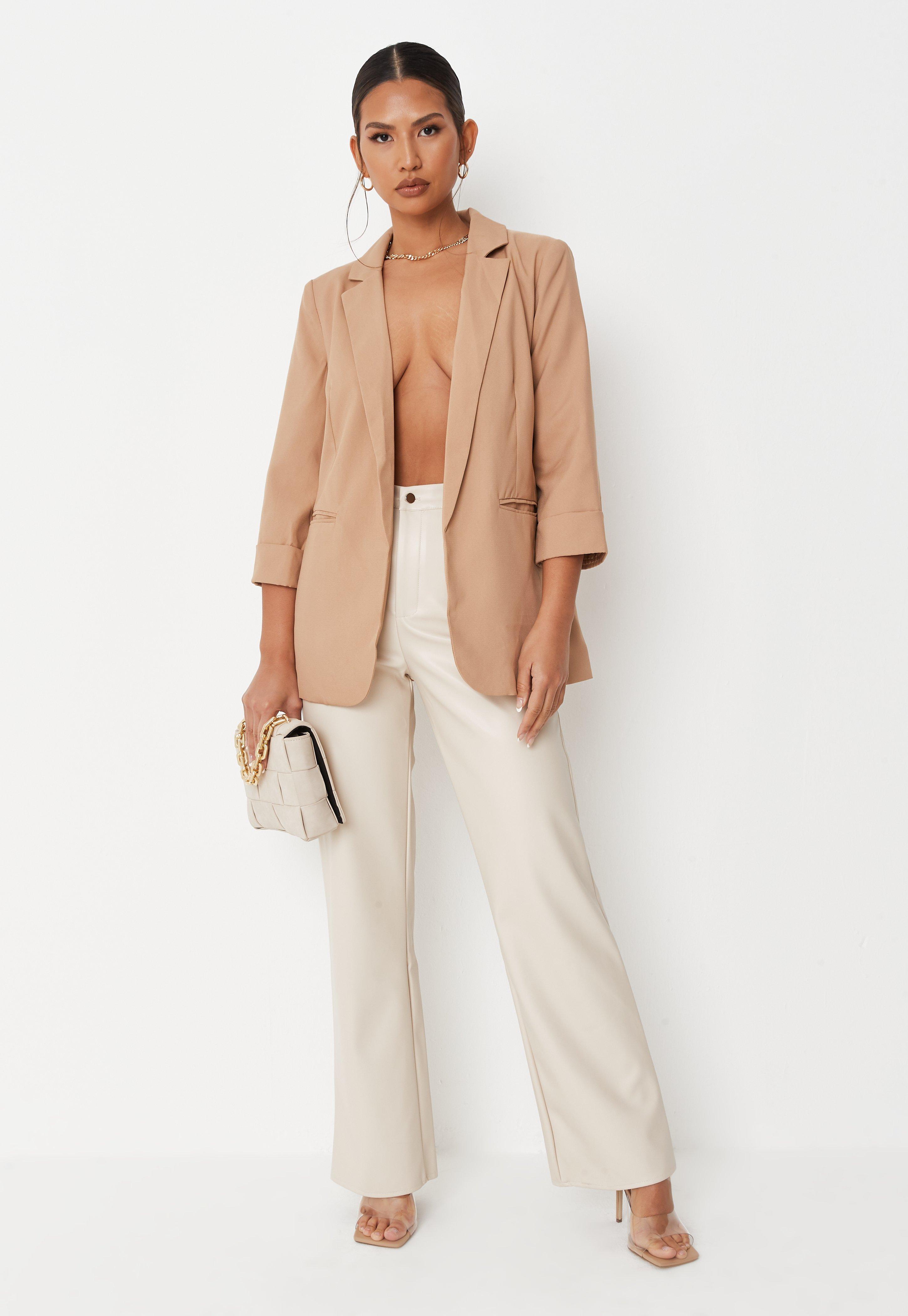 Camel co ord basic boyfriend blazer Clearance