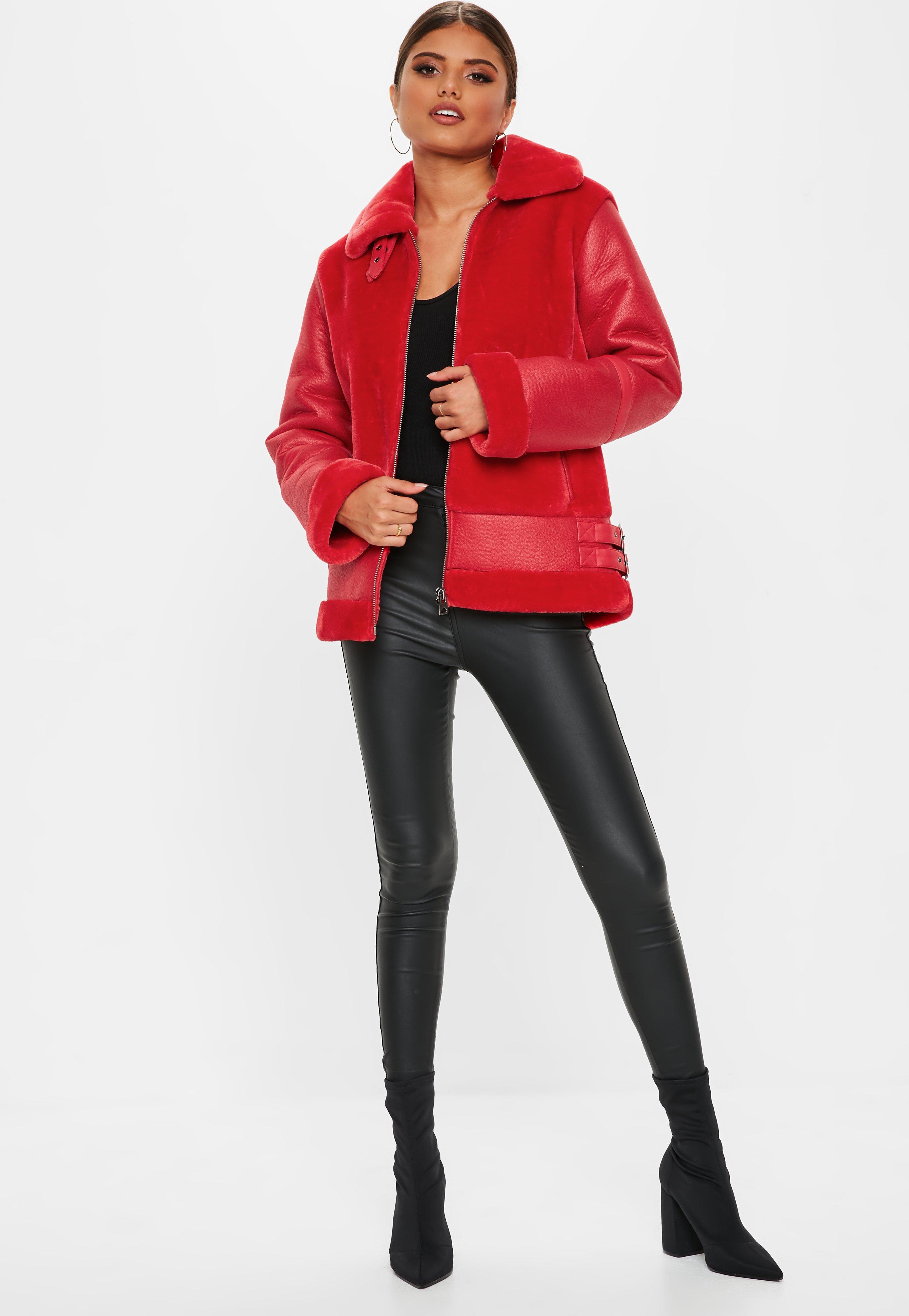 missguided aviator coat