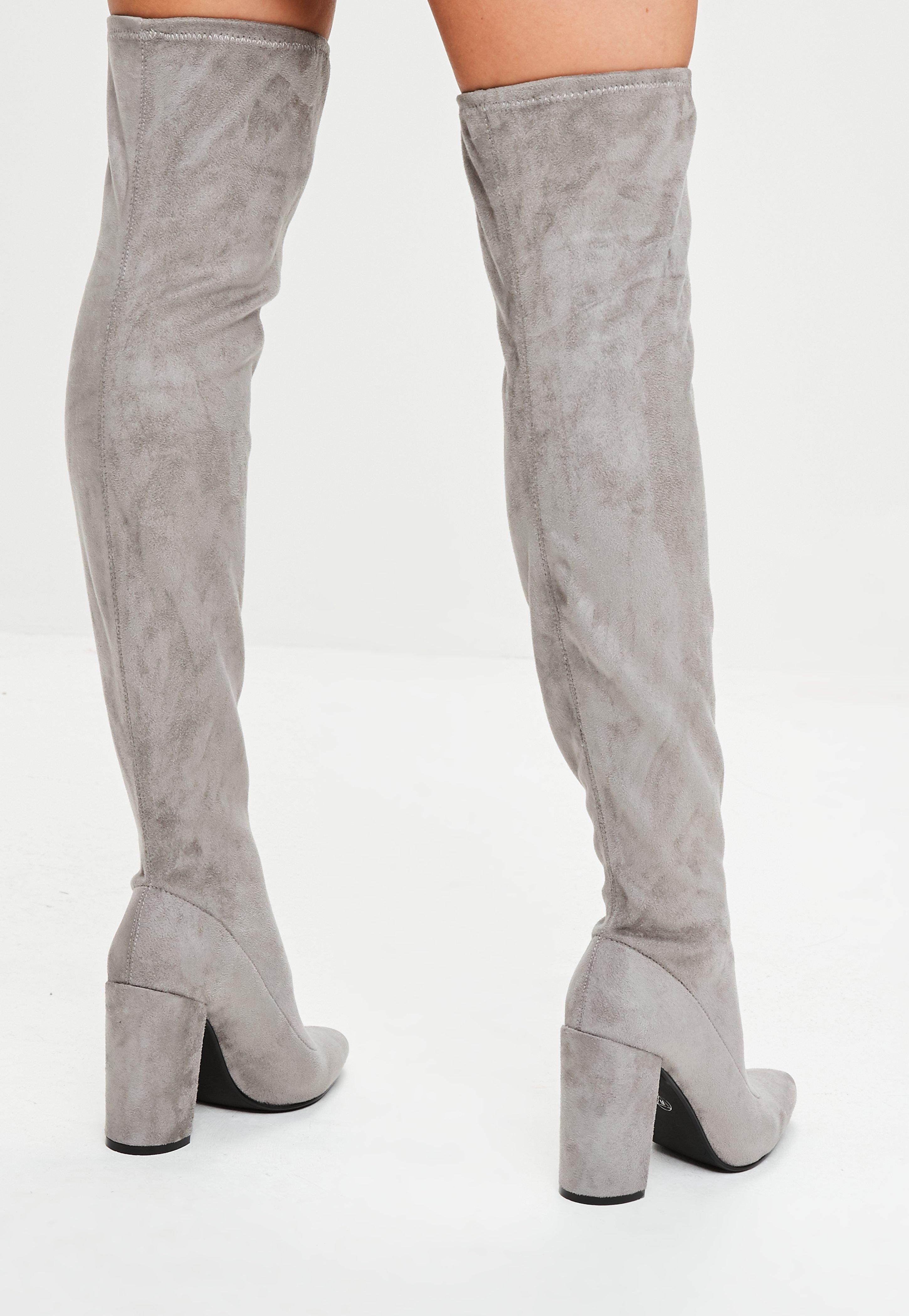 grey pointed boots