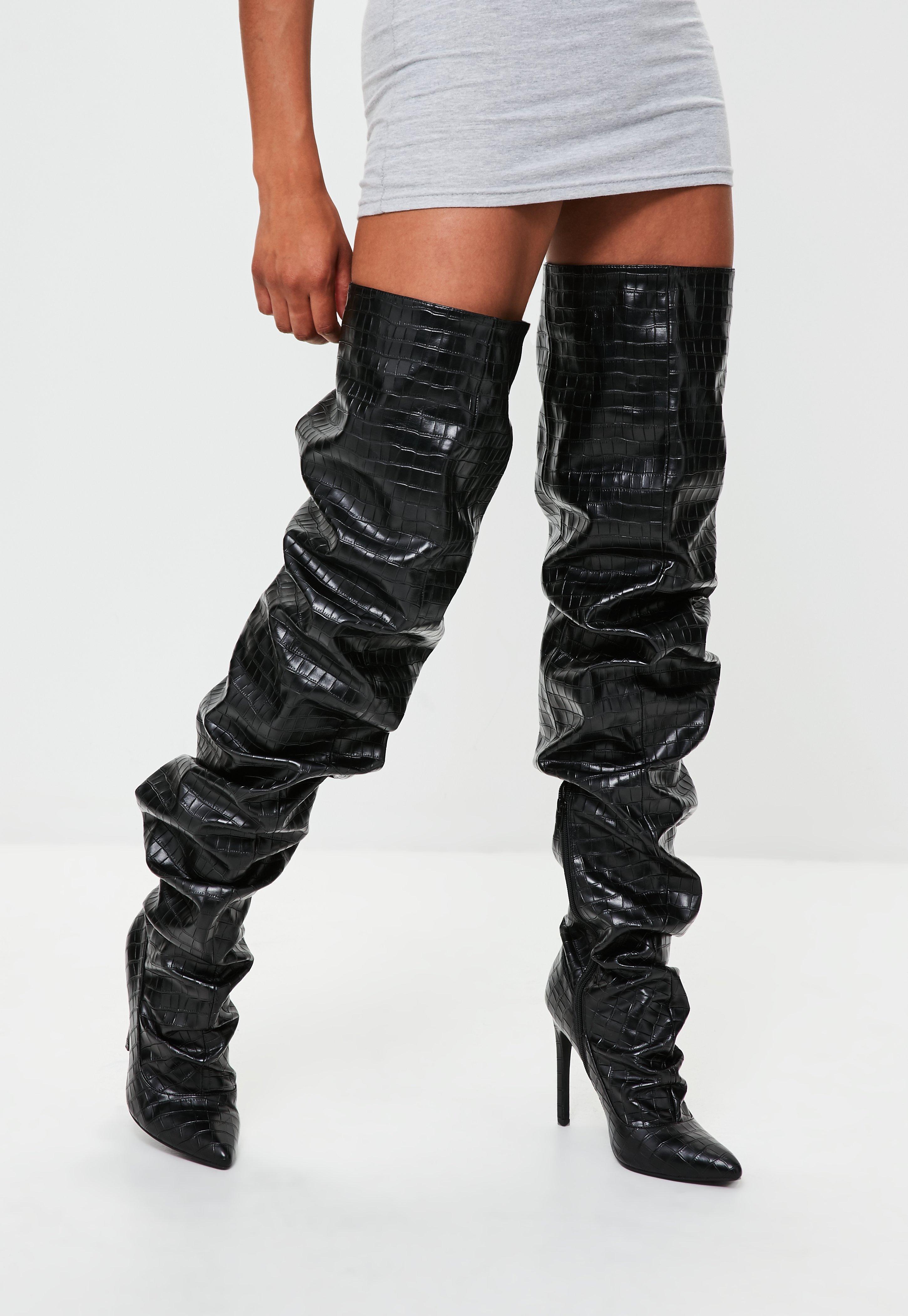 thigh high slouch boots