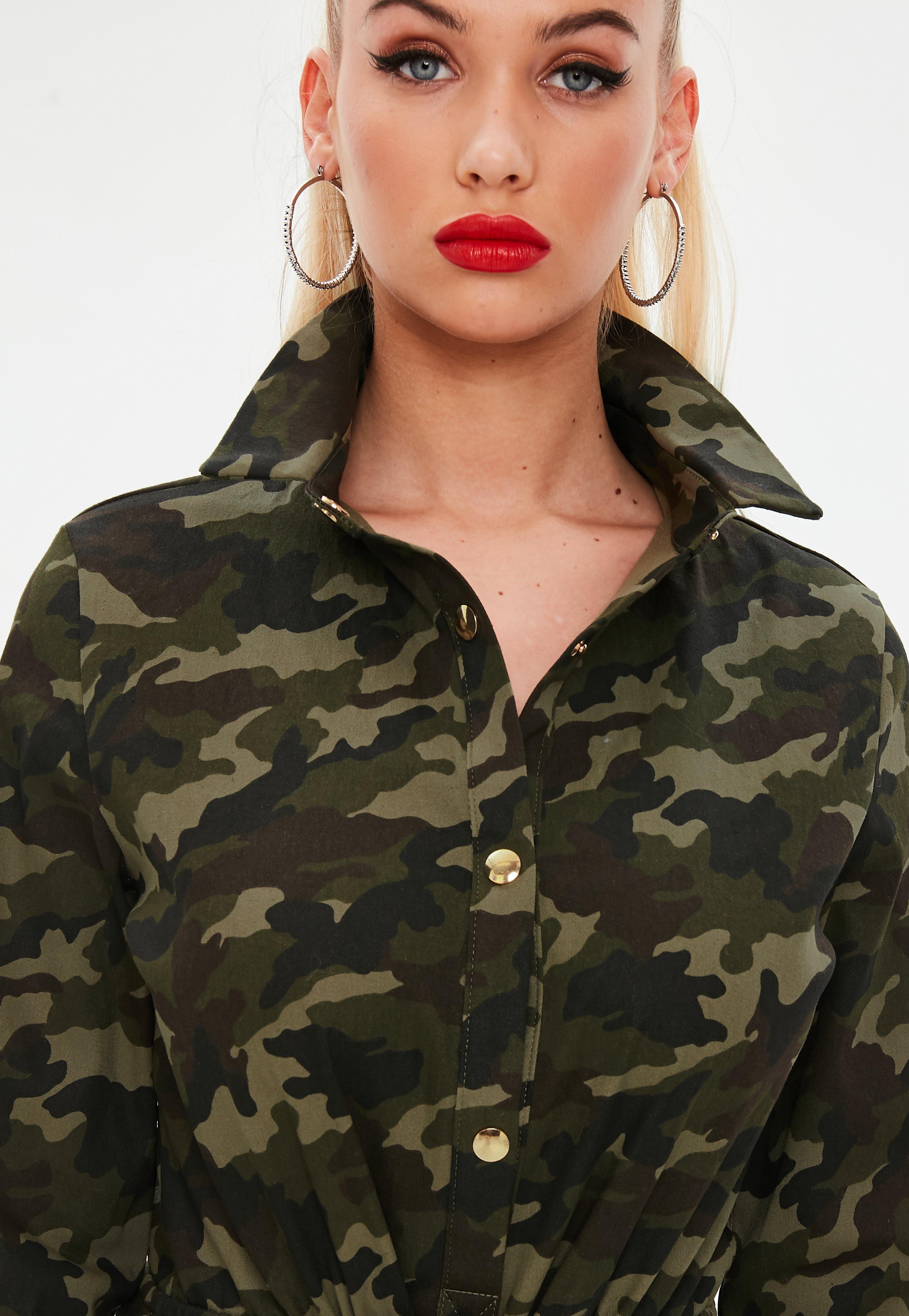 camo utility playsuit