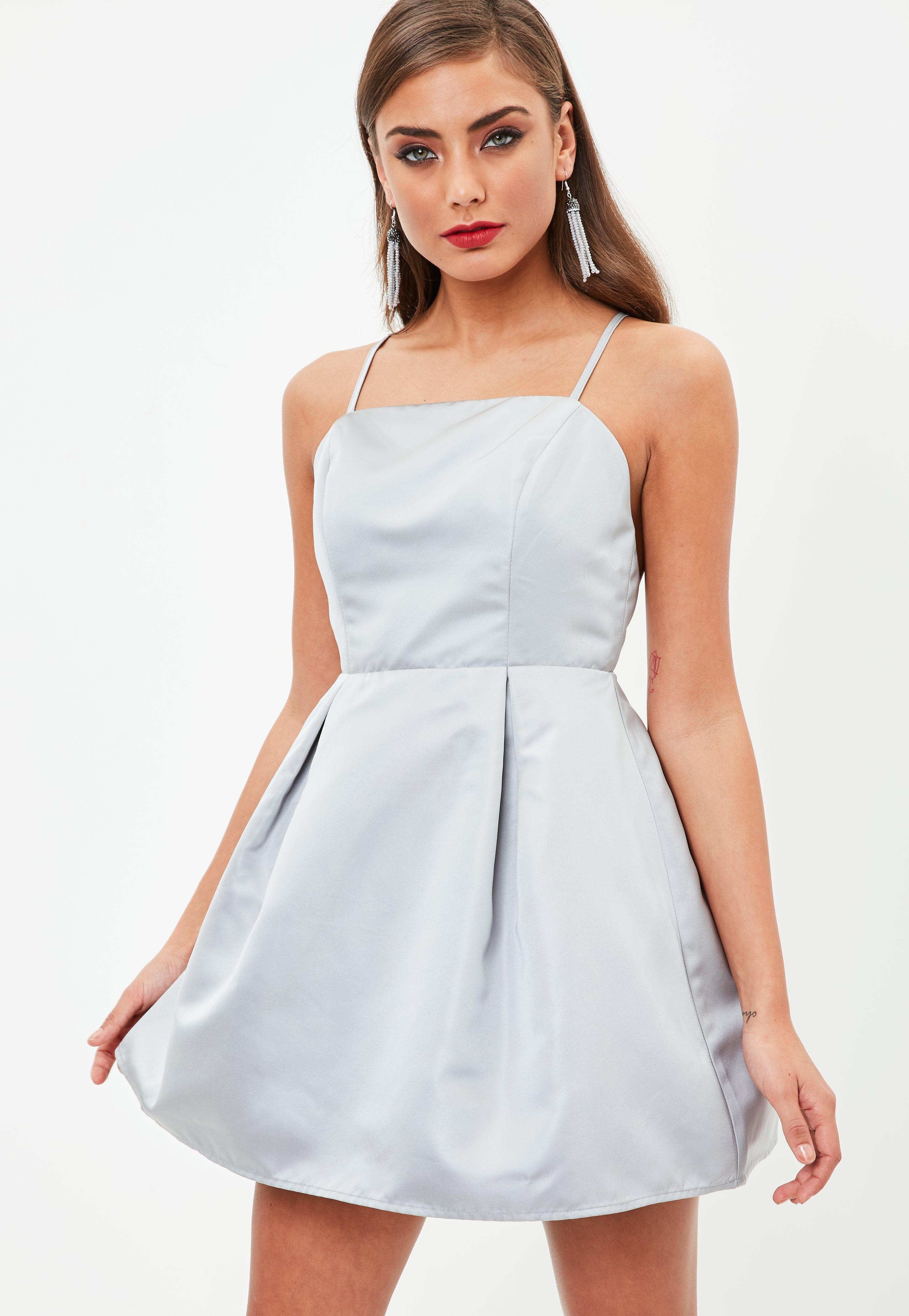 gray skater dress