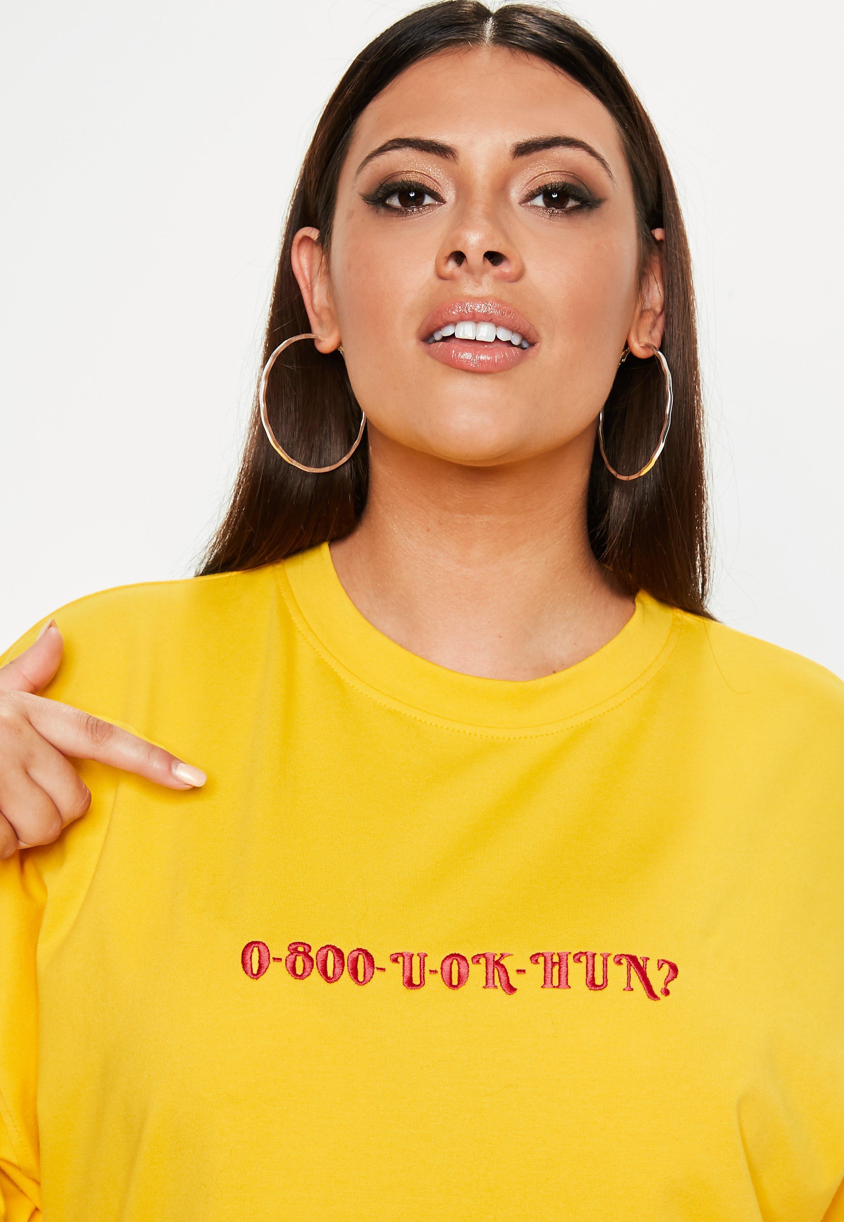plus size yellow t shirt dress