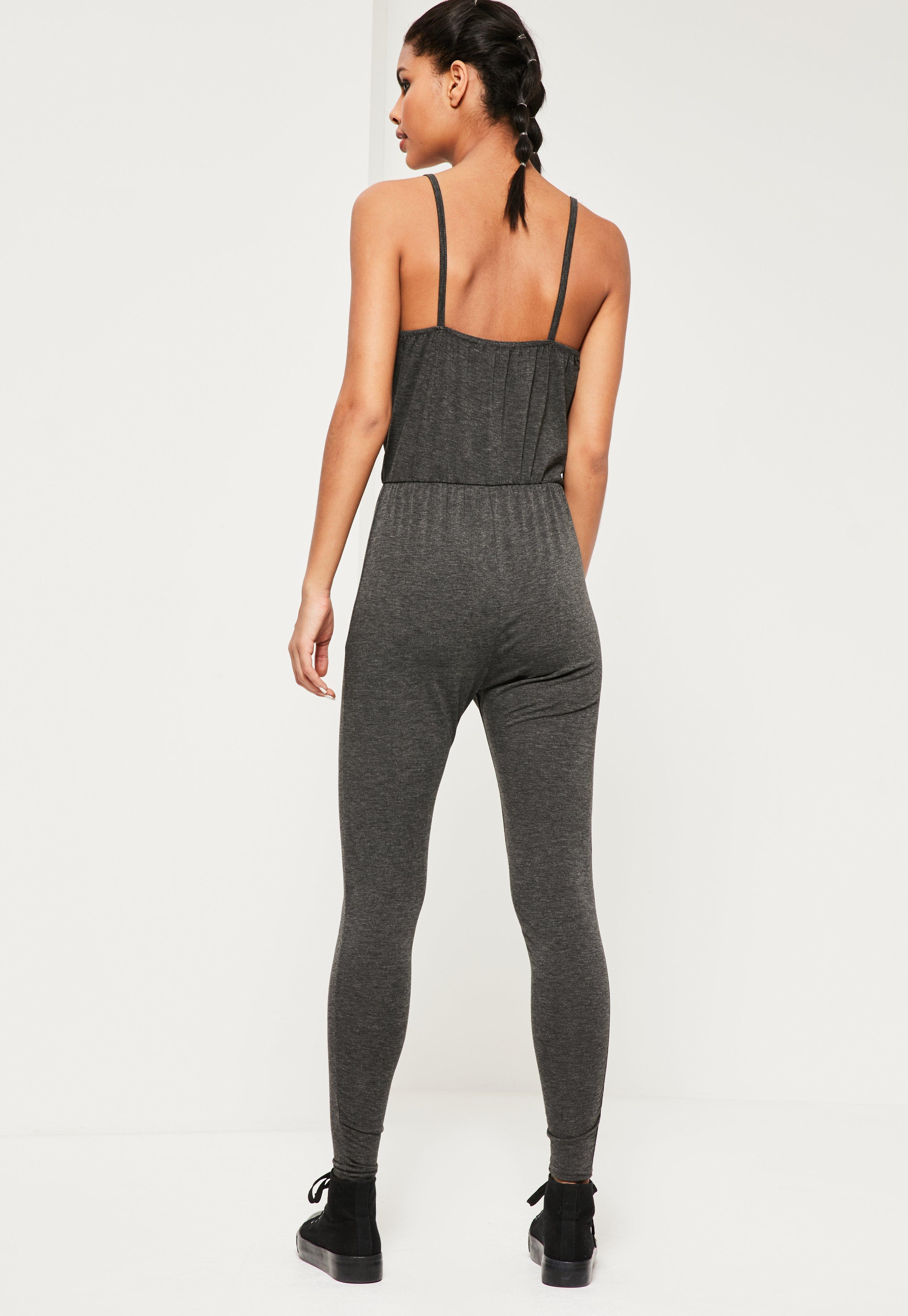 grey wrap jumpsuit