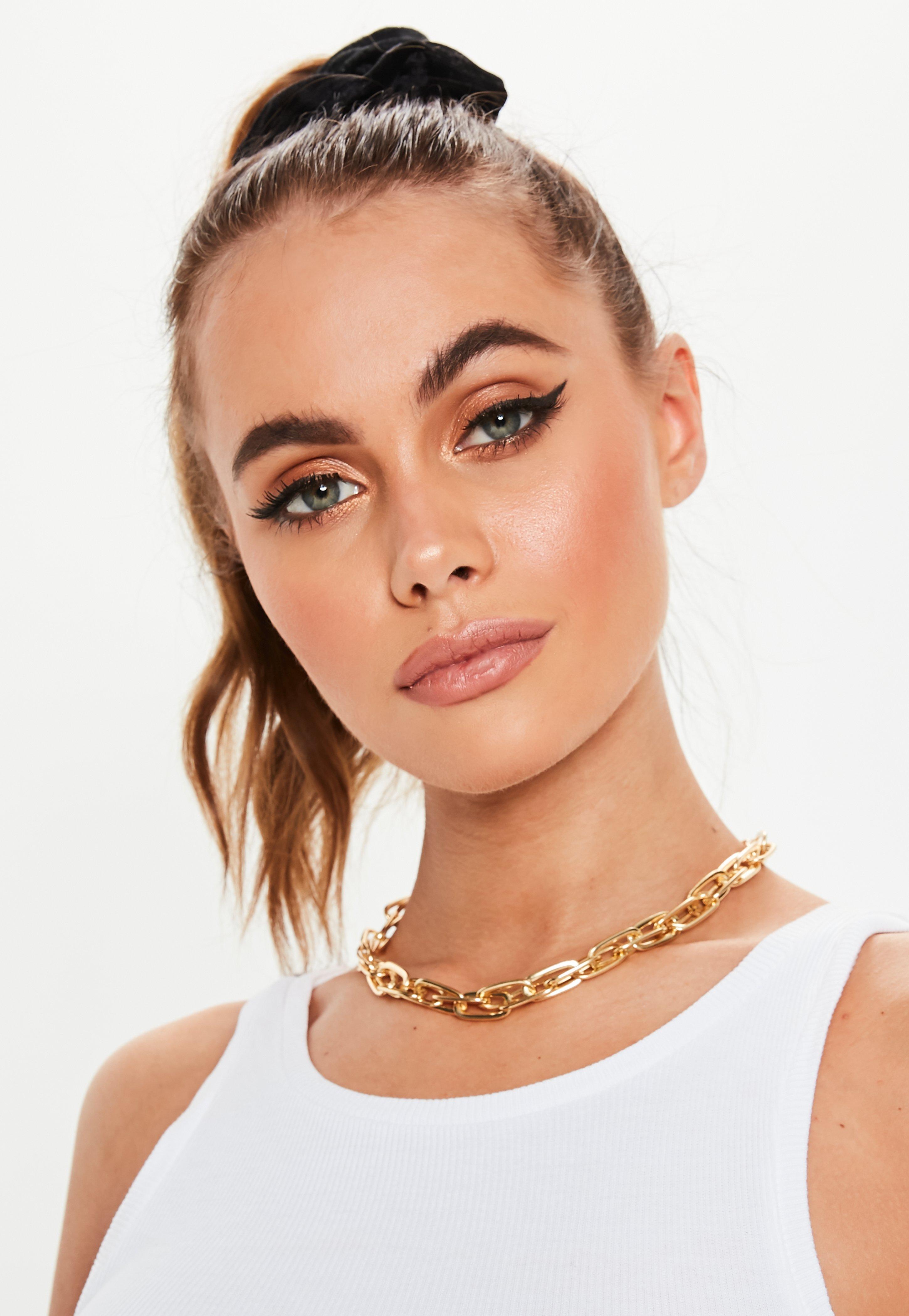 Missguided Gold Look Chunky Chain Link Necklace in ...