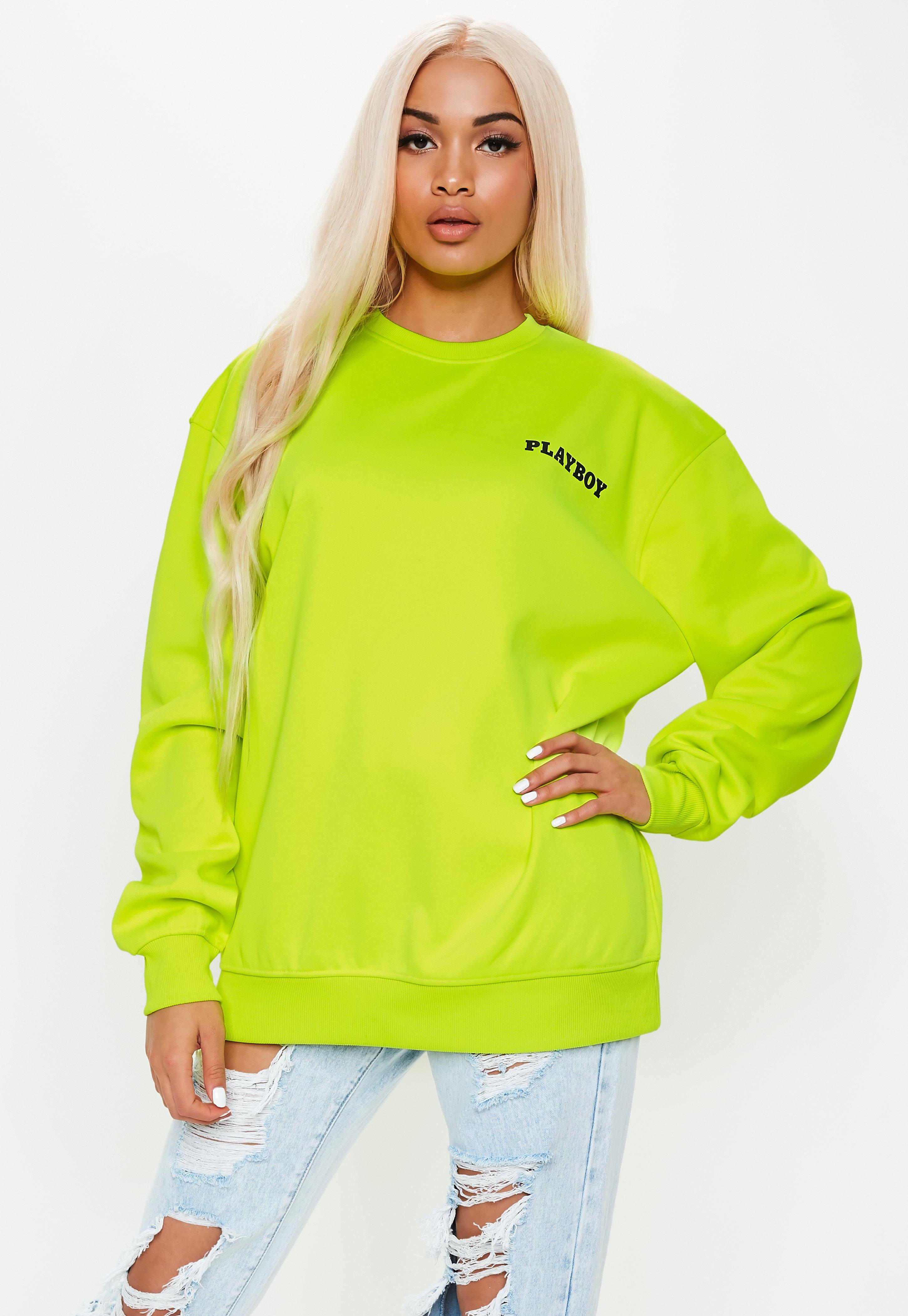Playboy Hoodie Neon Green Outlet Online 