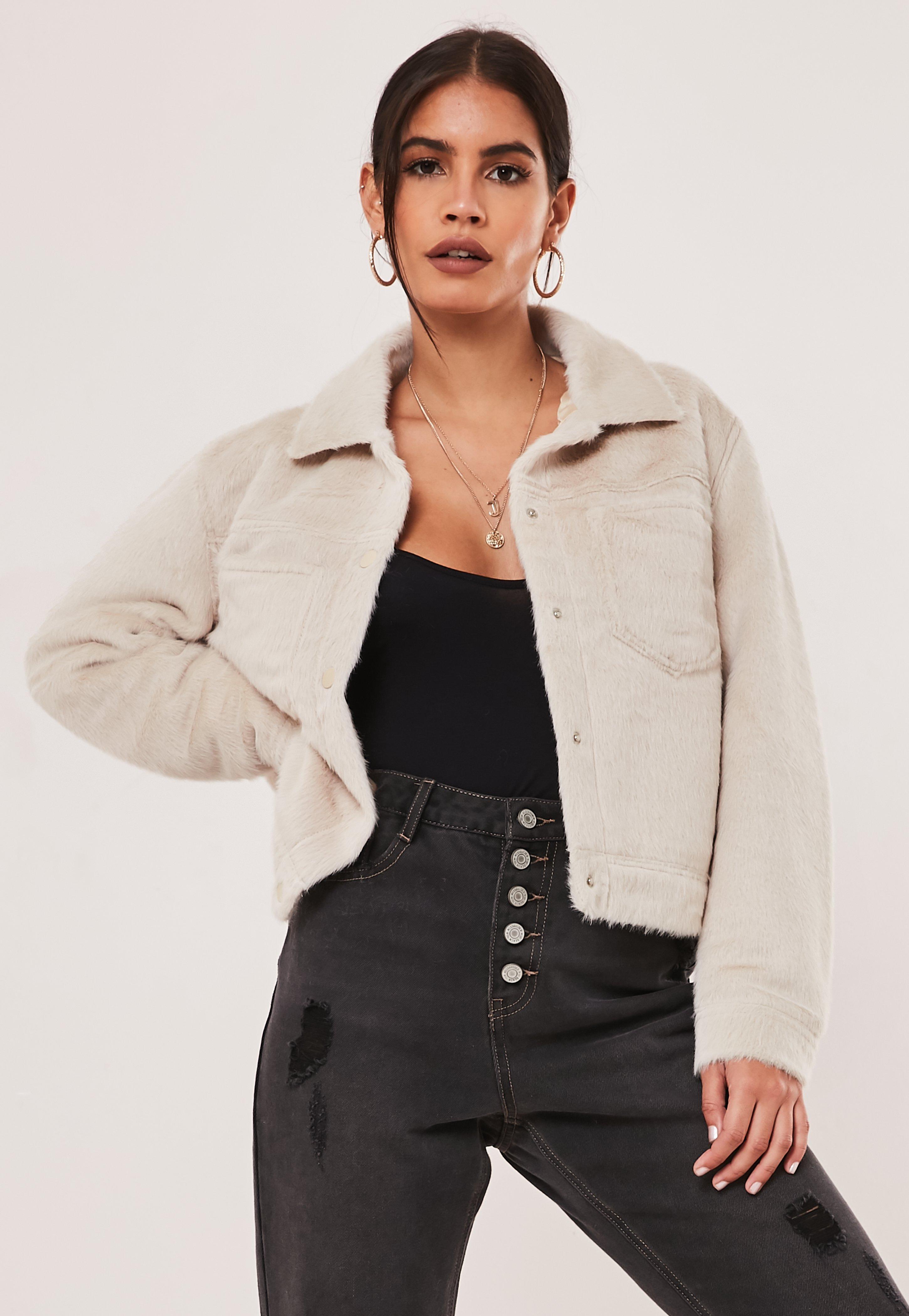 Missguided Synthetic Camel Double Breasted Oversized 