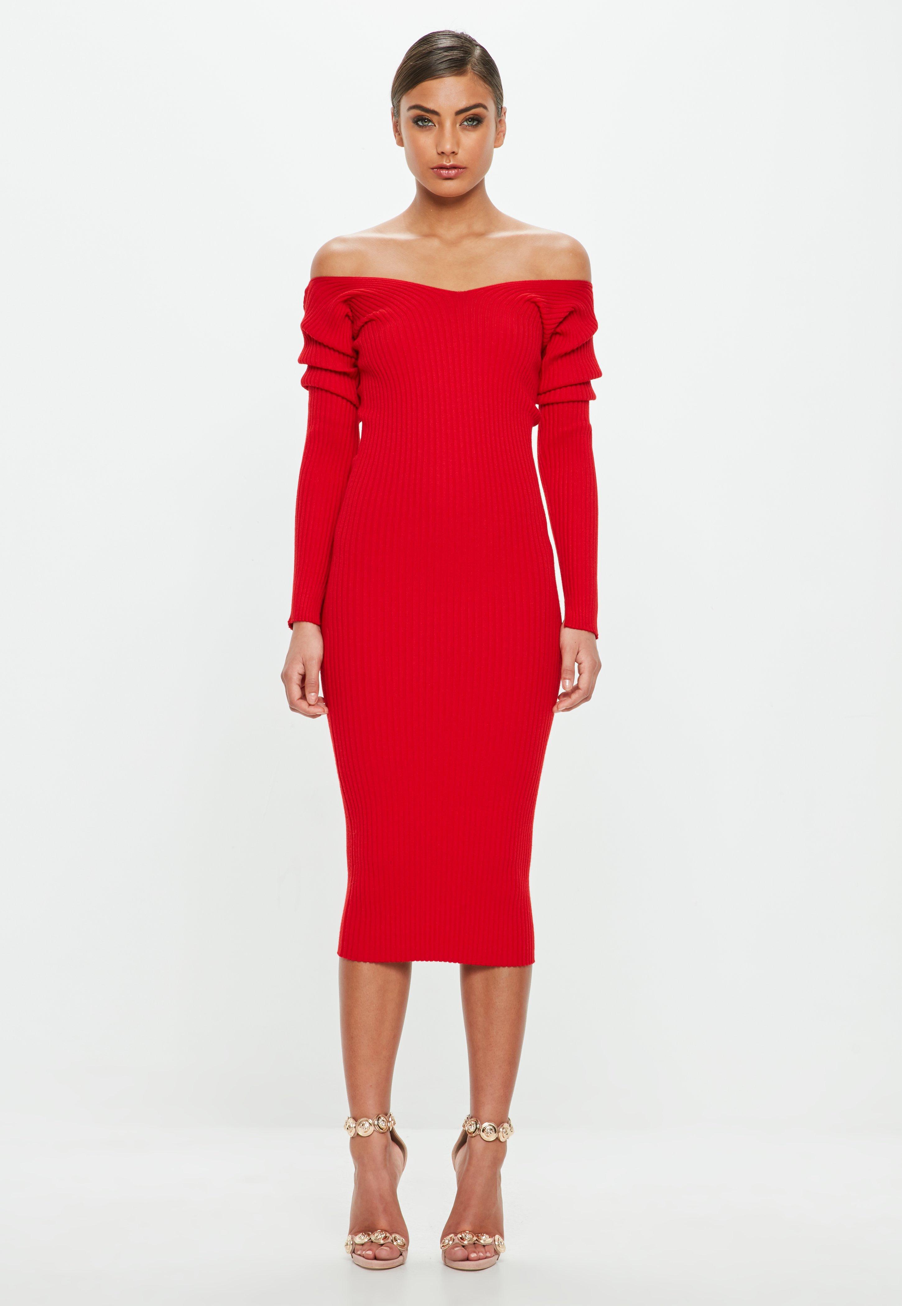 missguided off the shoulder dress