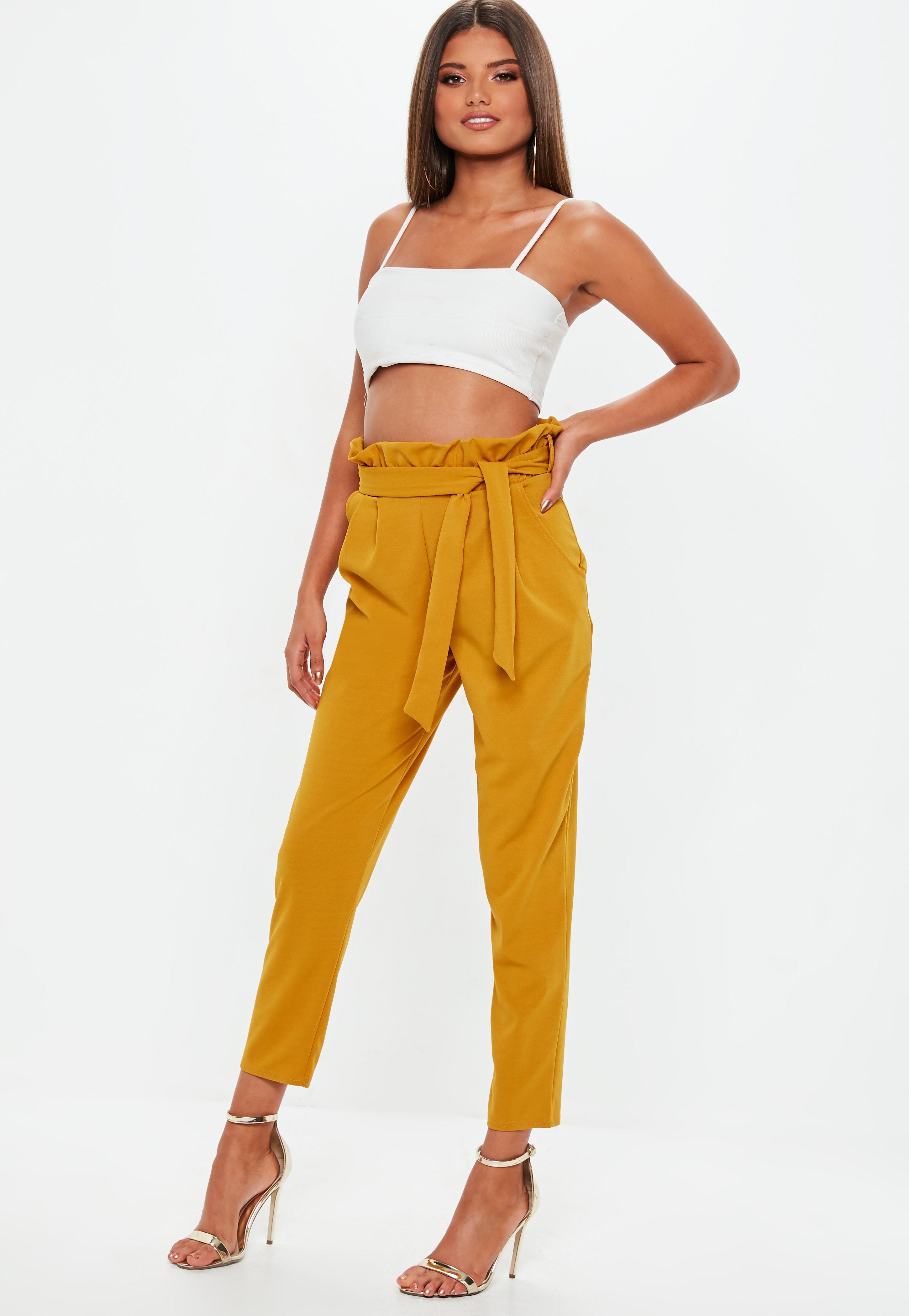 Stella McCartney pre-owned yellow high-rise tailored pleated trousers | SOTT
