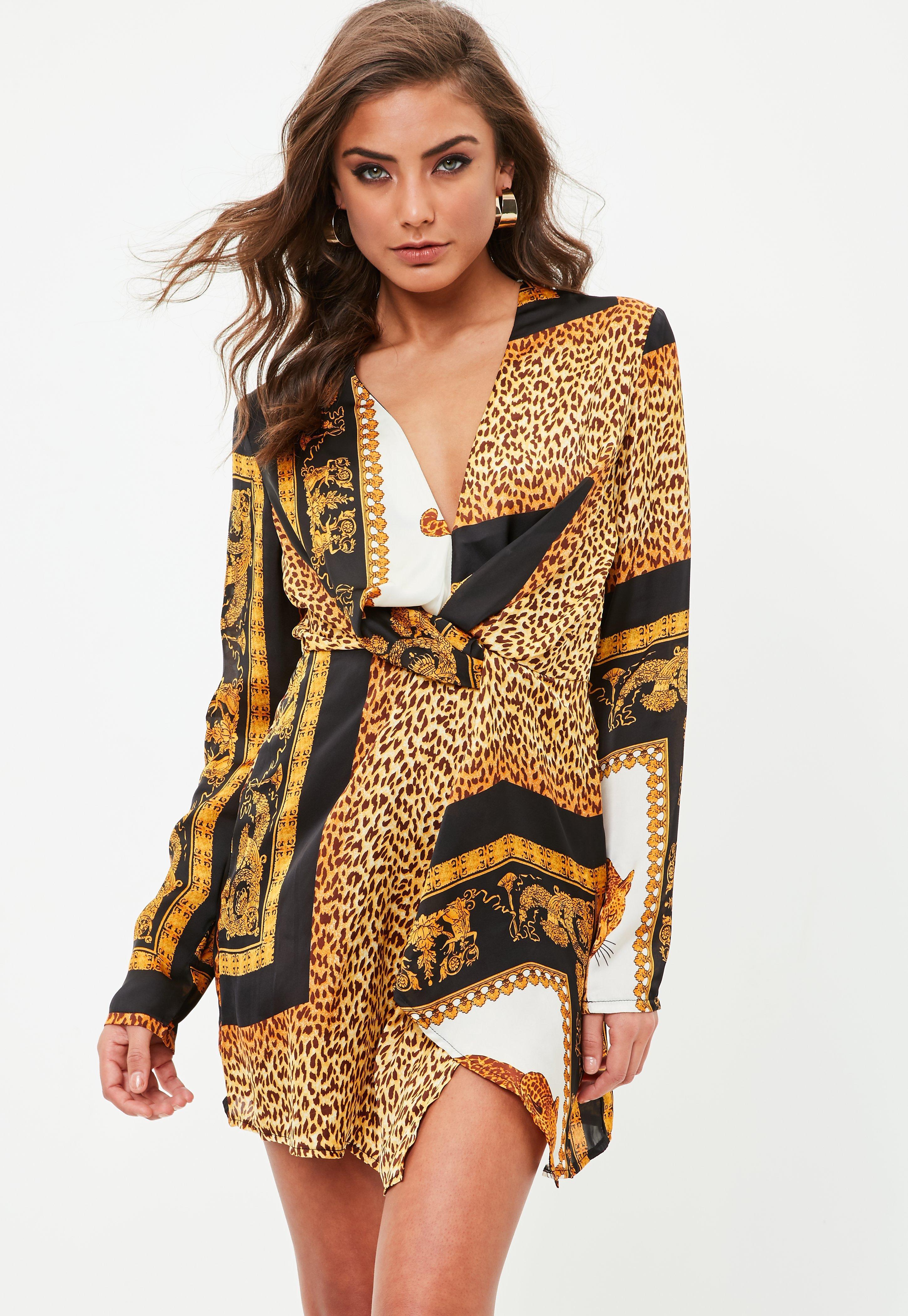 Missguided Scarf Print Dress Ireland 