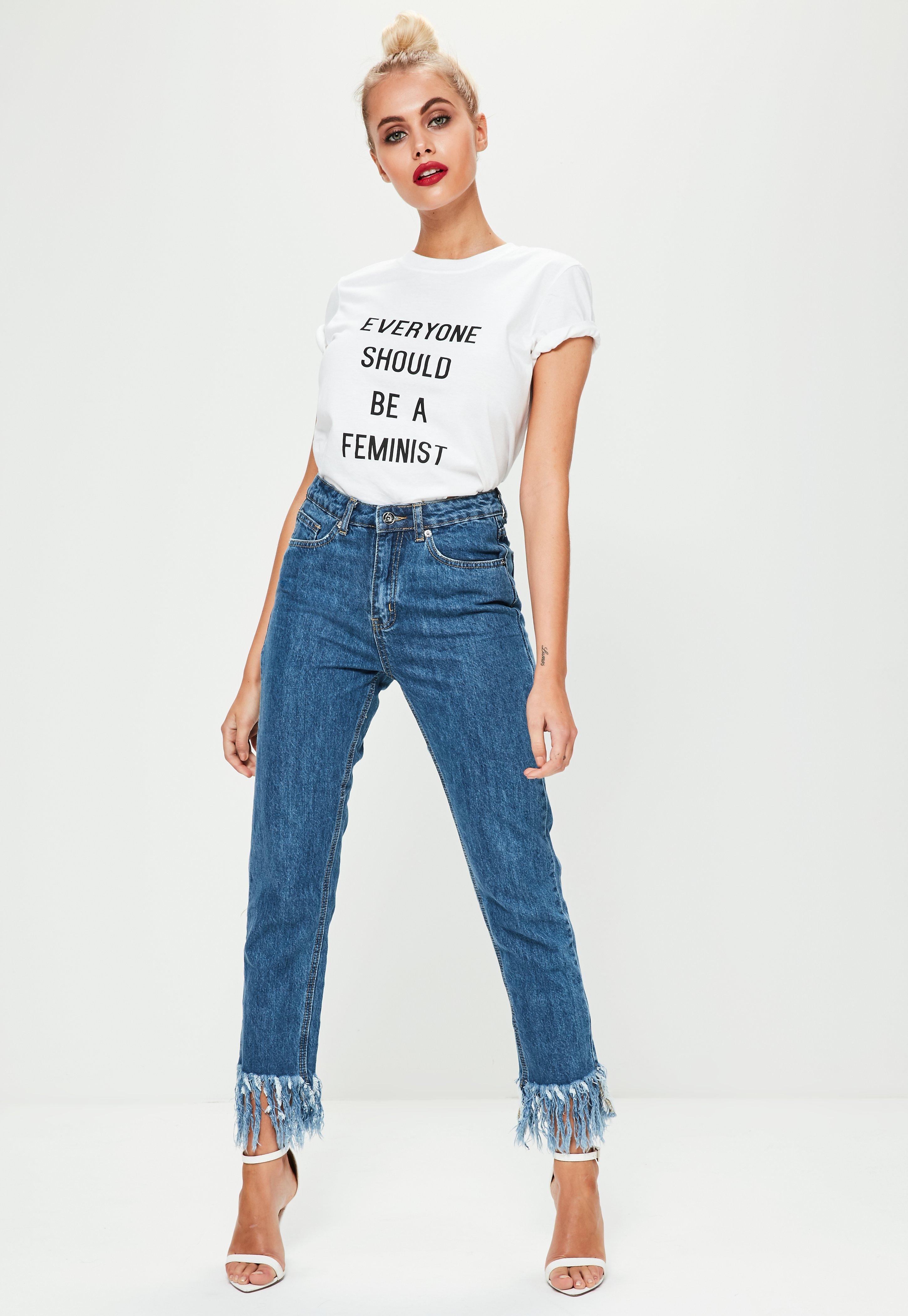 wide leg raw hem jeans