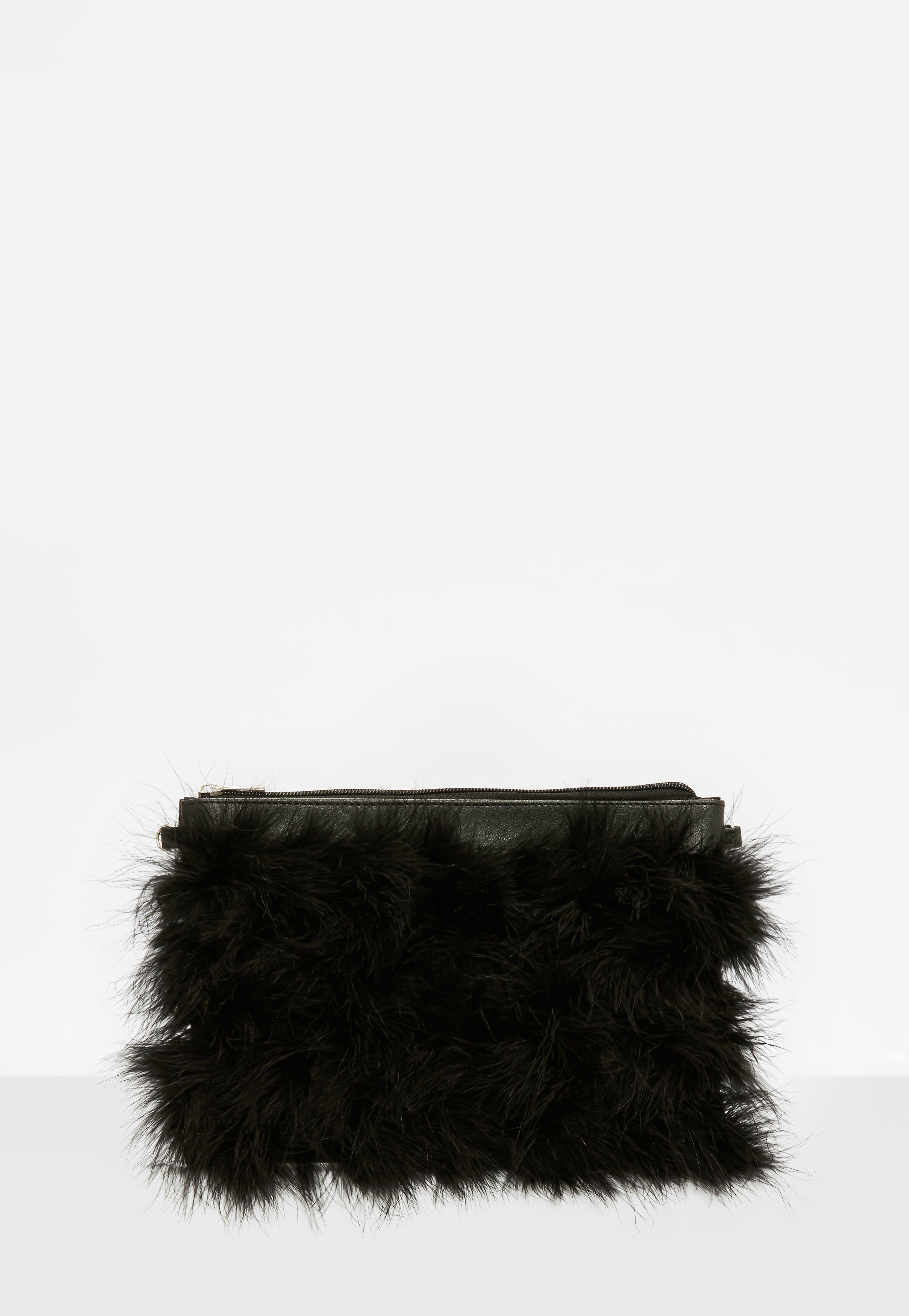 black feather bag