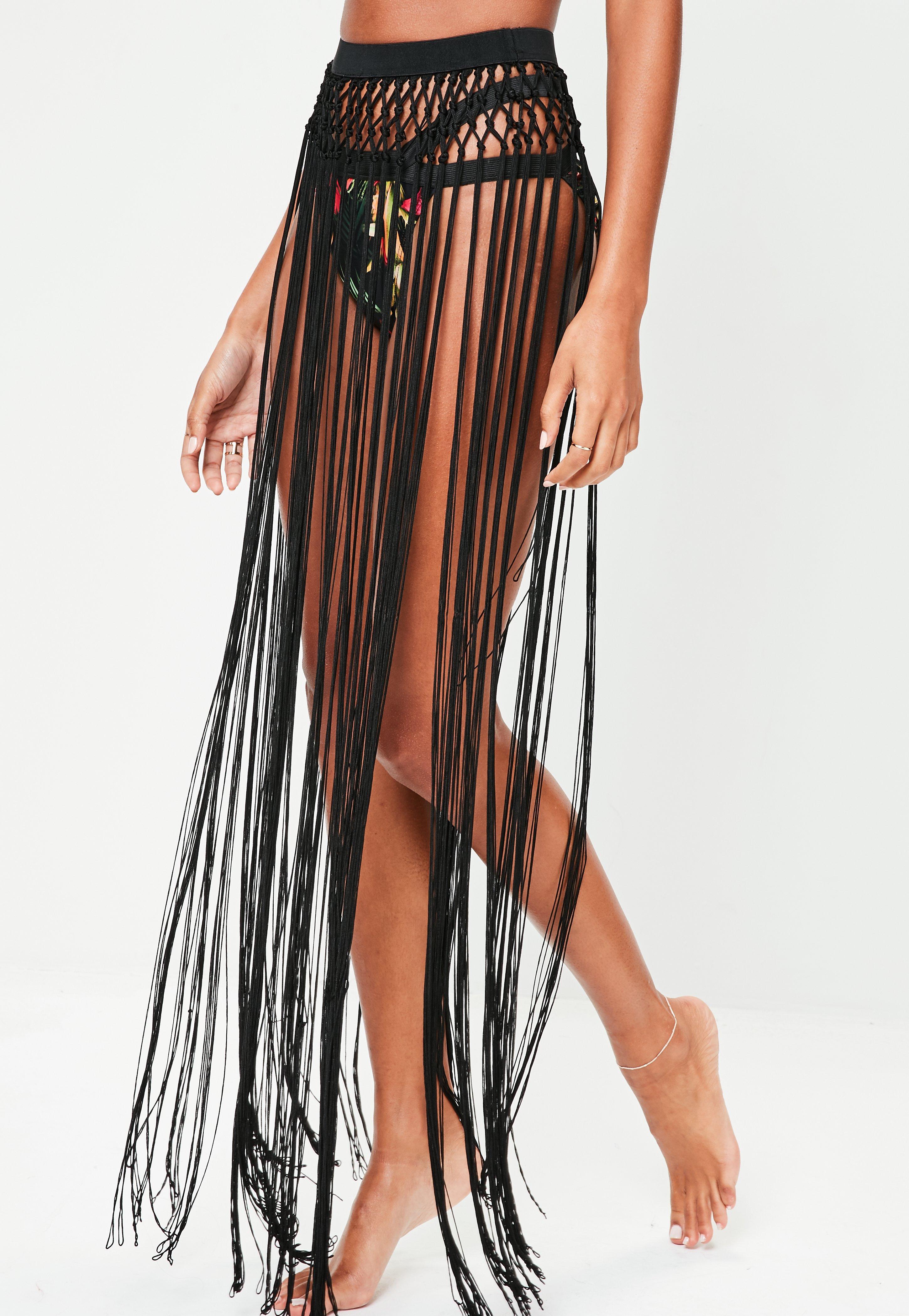 black tassel maxi dress