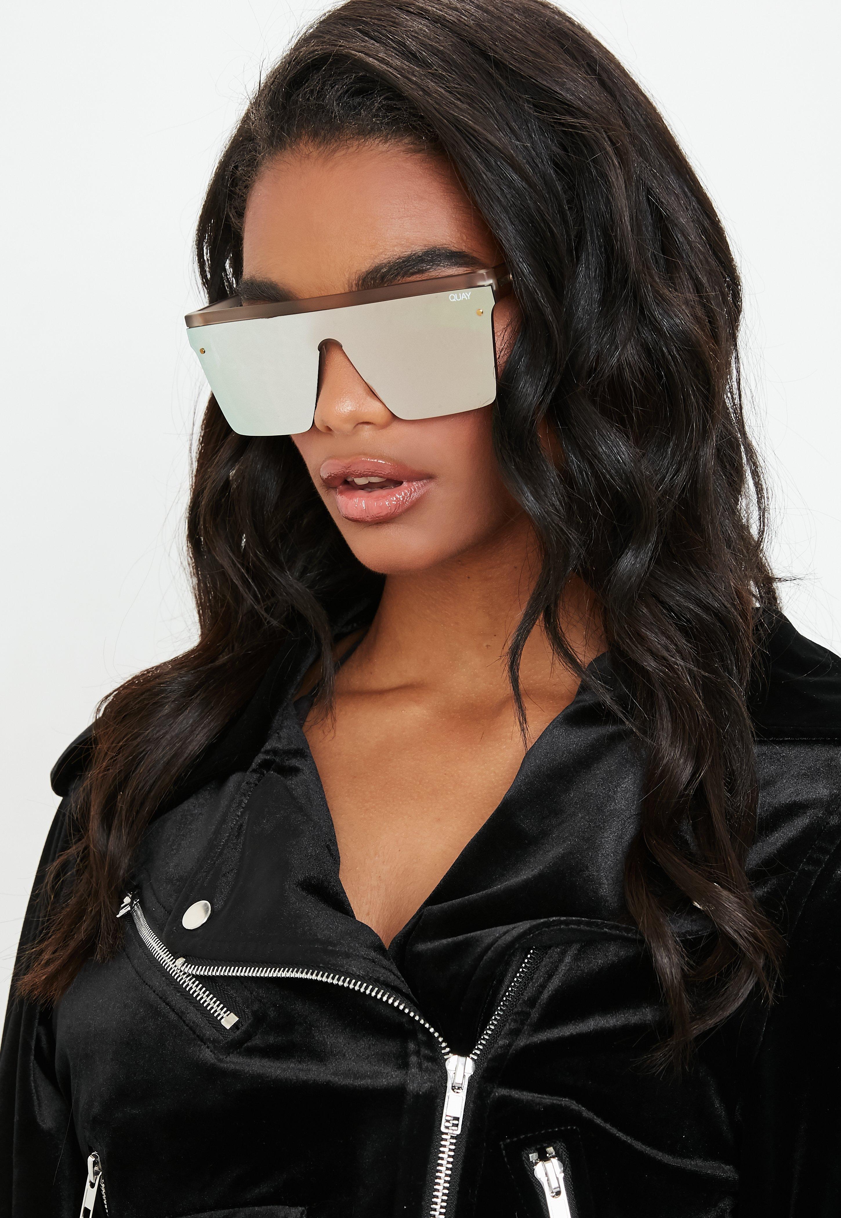 Quay Hindsight Gold Sunglasses in Metallic Lyst