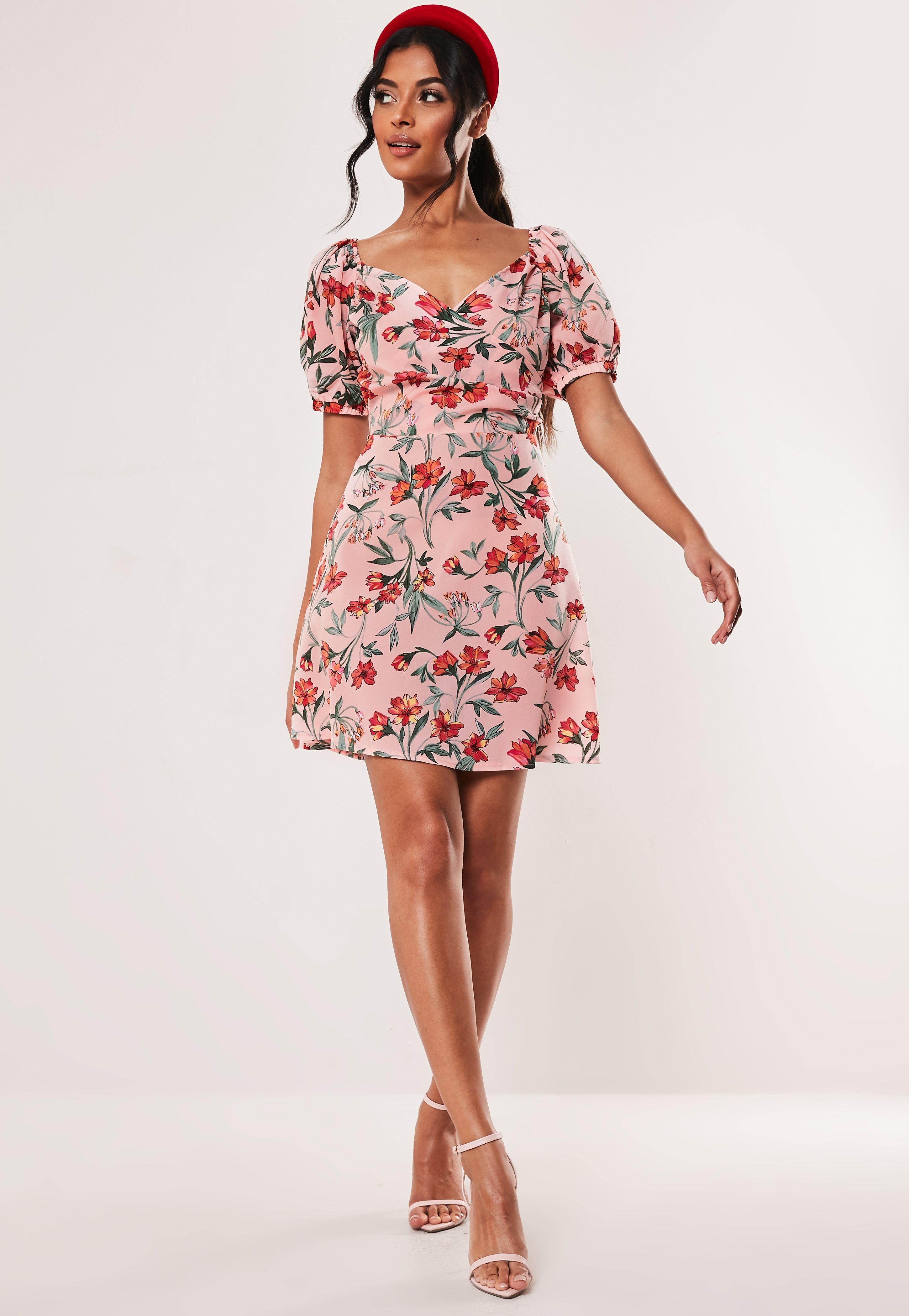 milkmaid pink dress