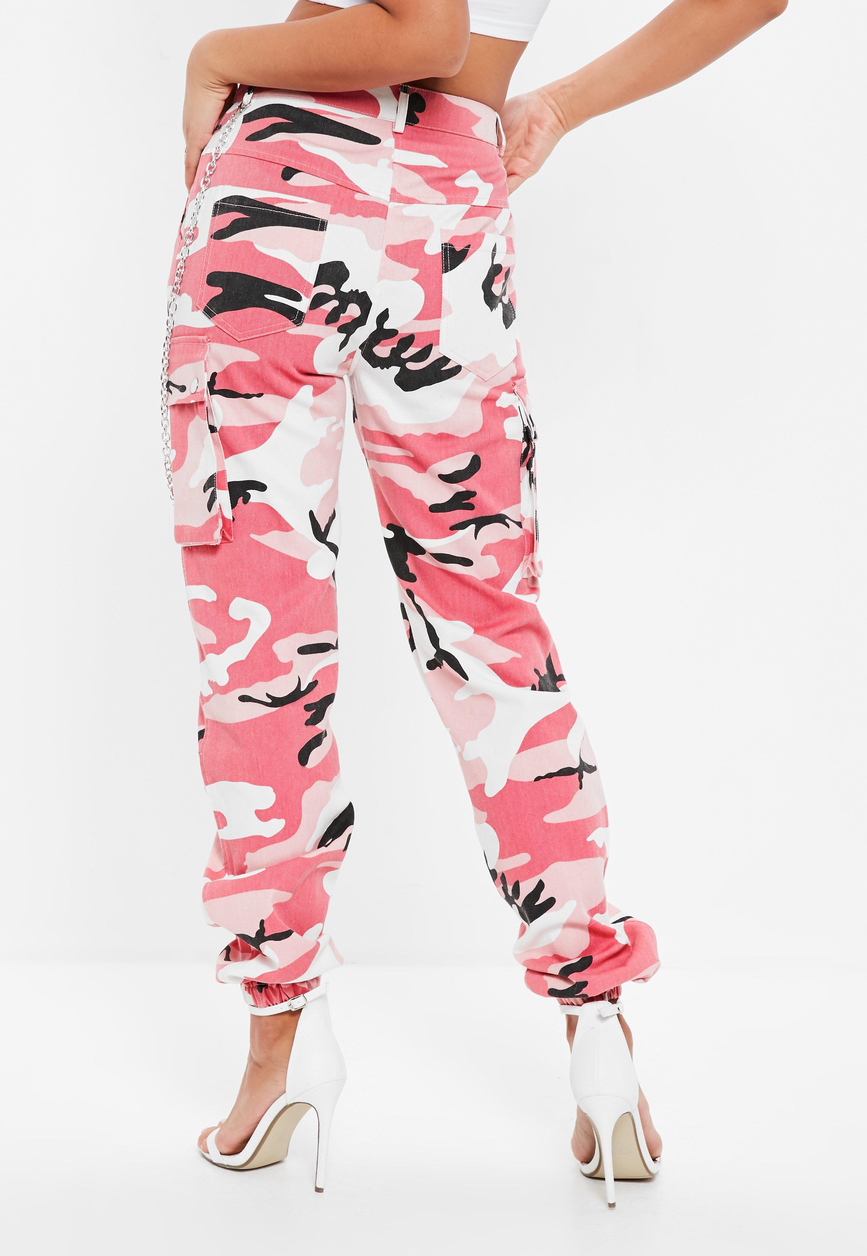 missguided pink camo pants