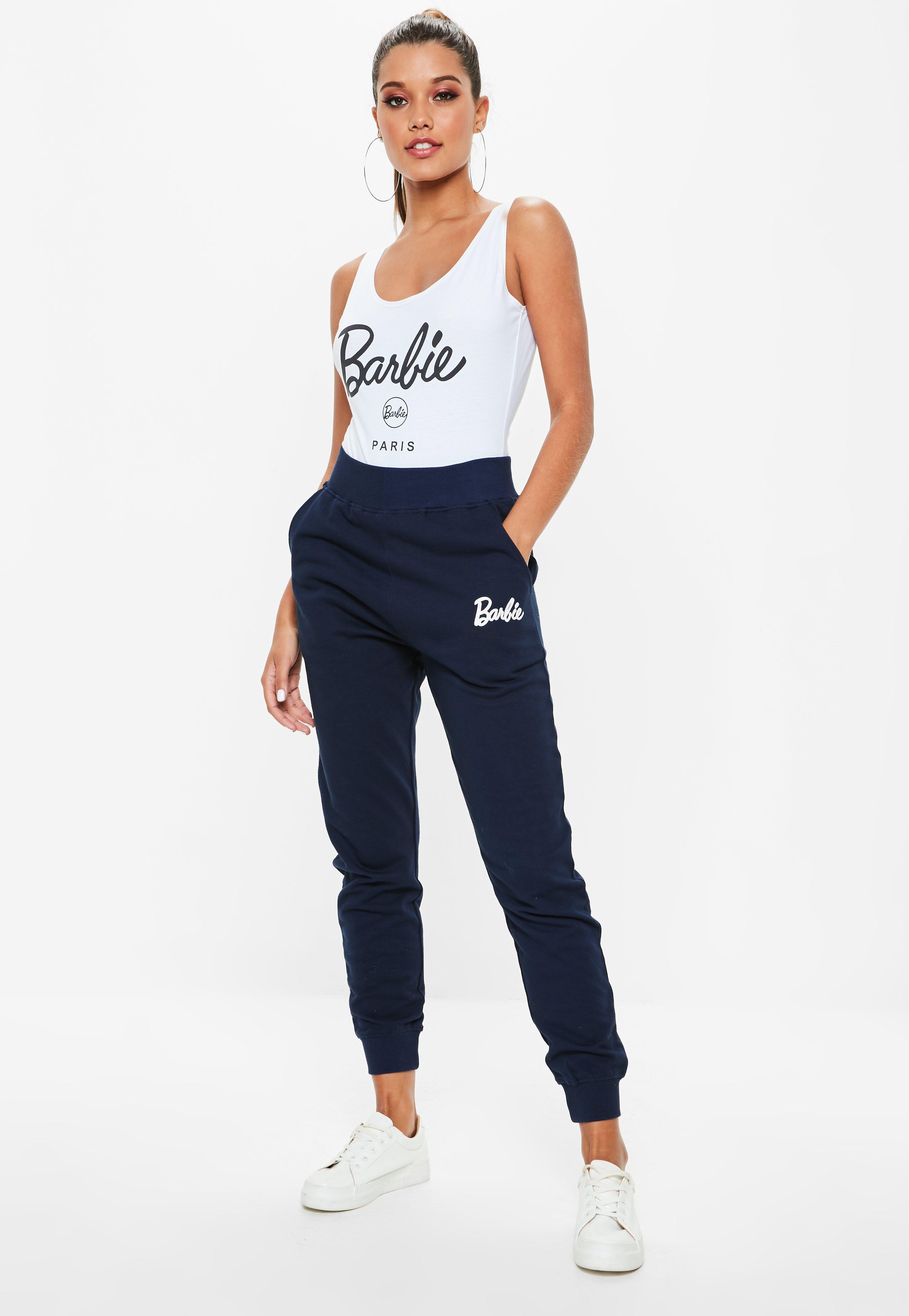 Missguided Synthetic Barbie X Navy Barbie Joggers in Blue - Lyst