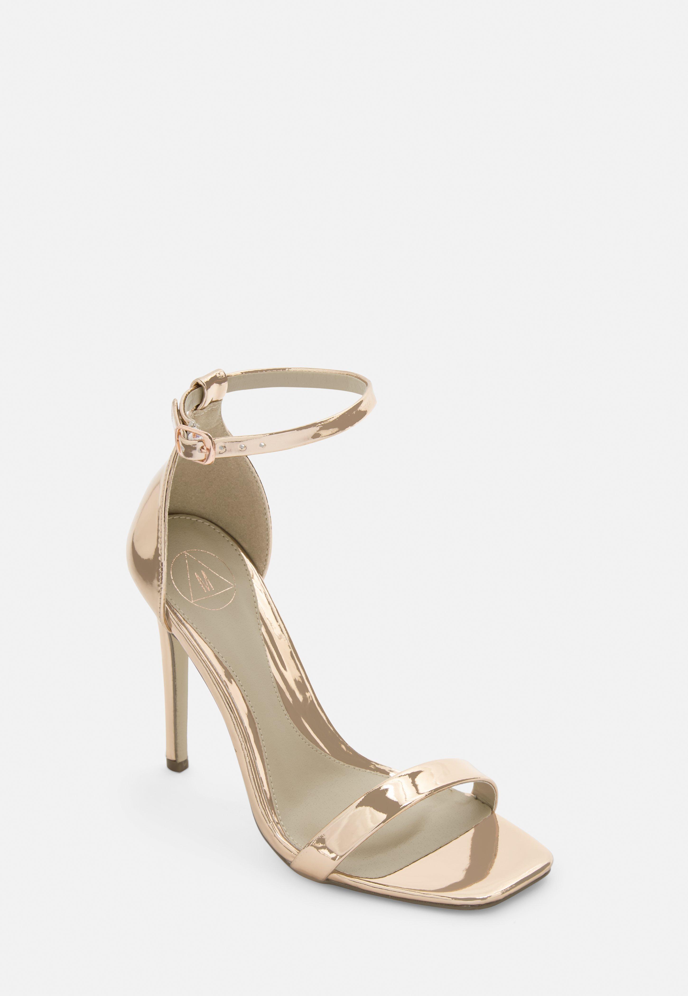 rose gold wide heels
