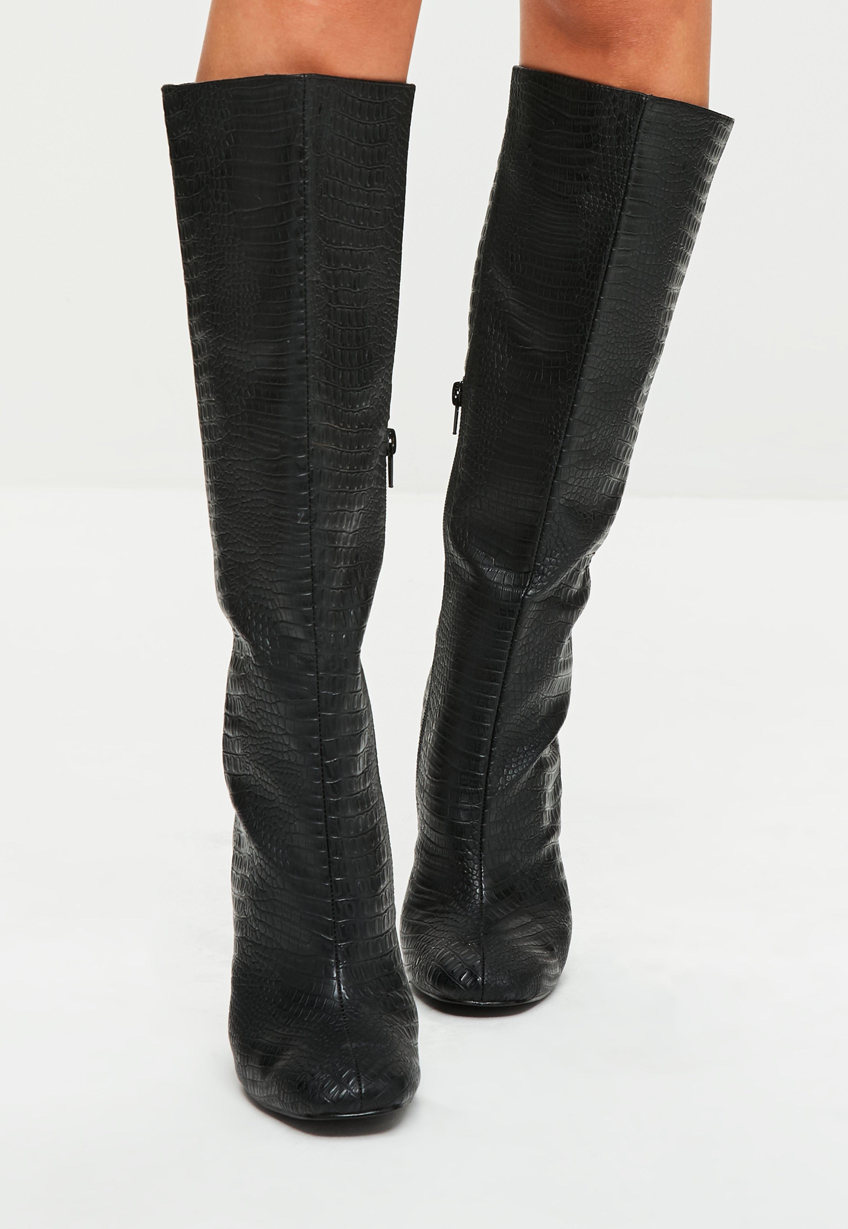 black snake print lace up boots