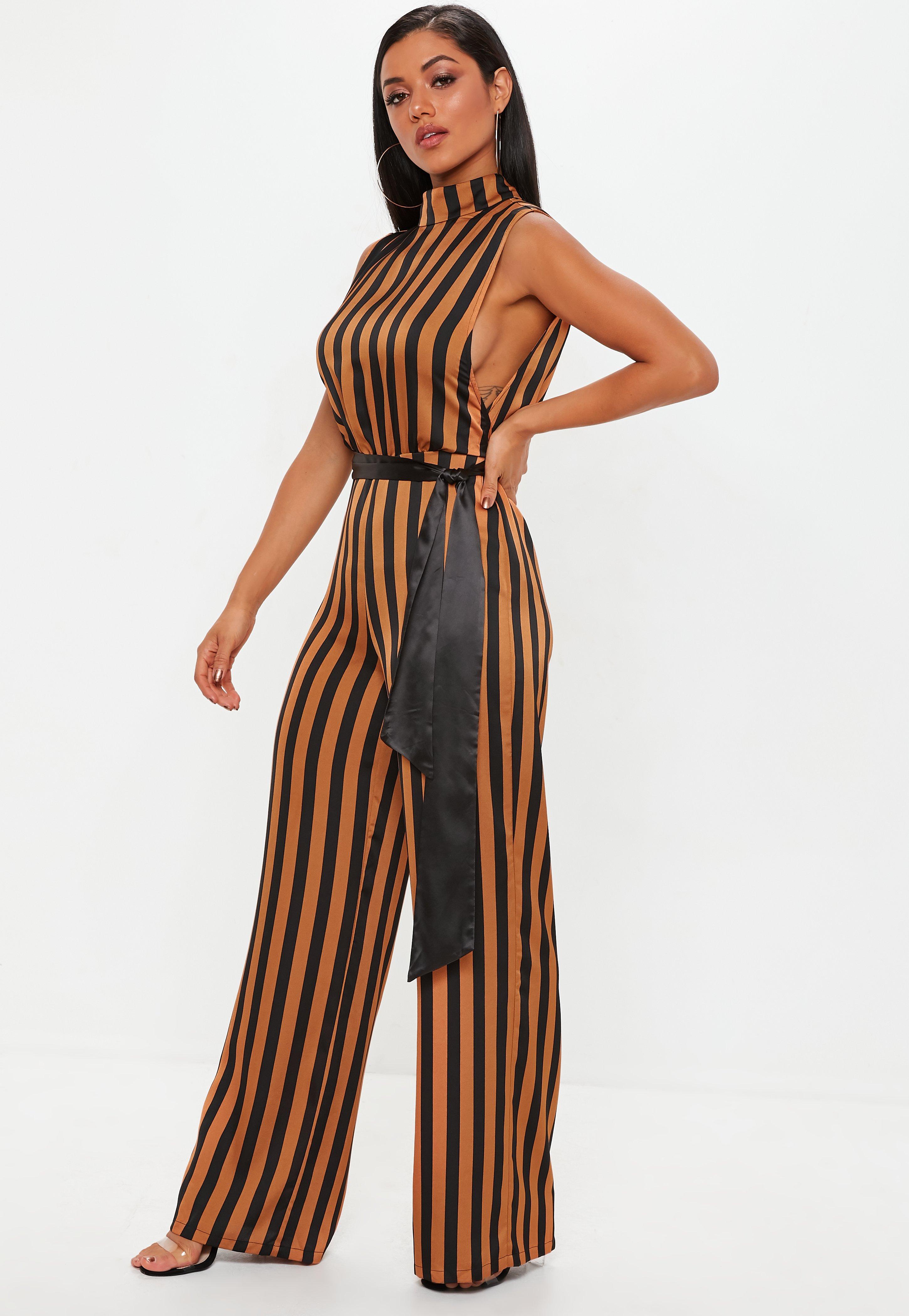 high neck sleeveless jumpsuit