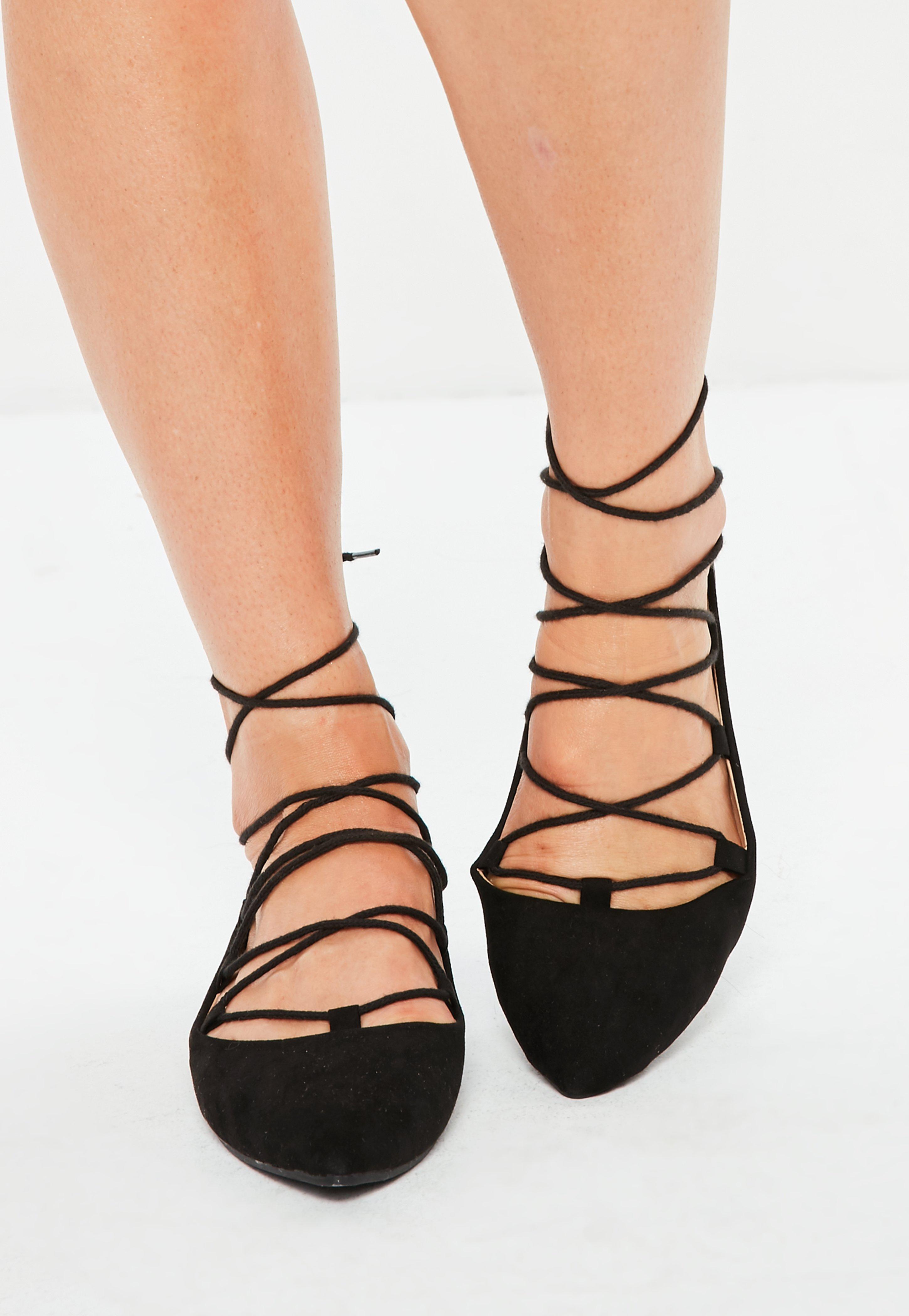 Ballerina lace up flats Outlet