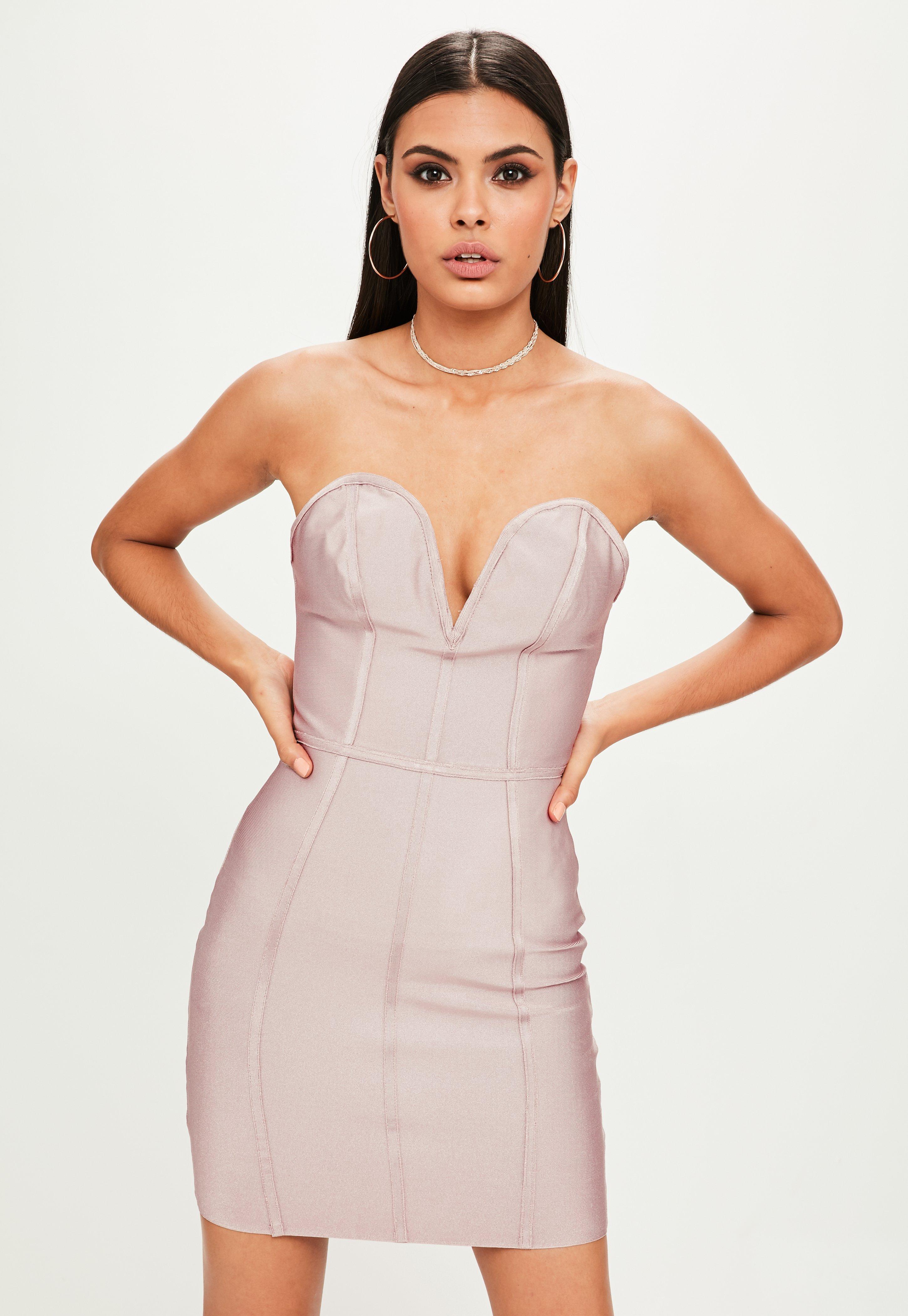 v bar bandeau dress