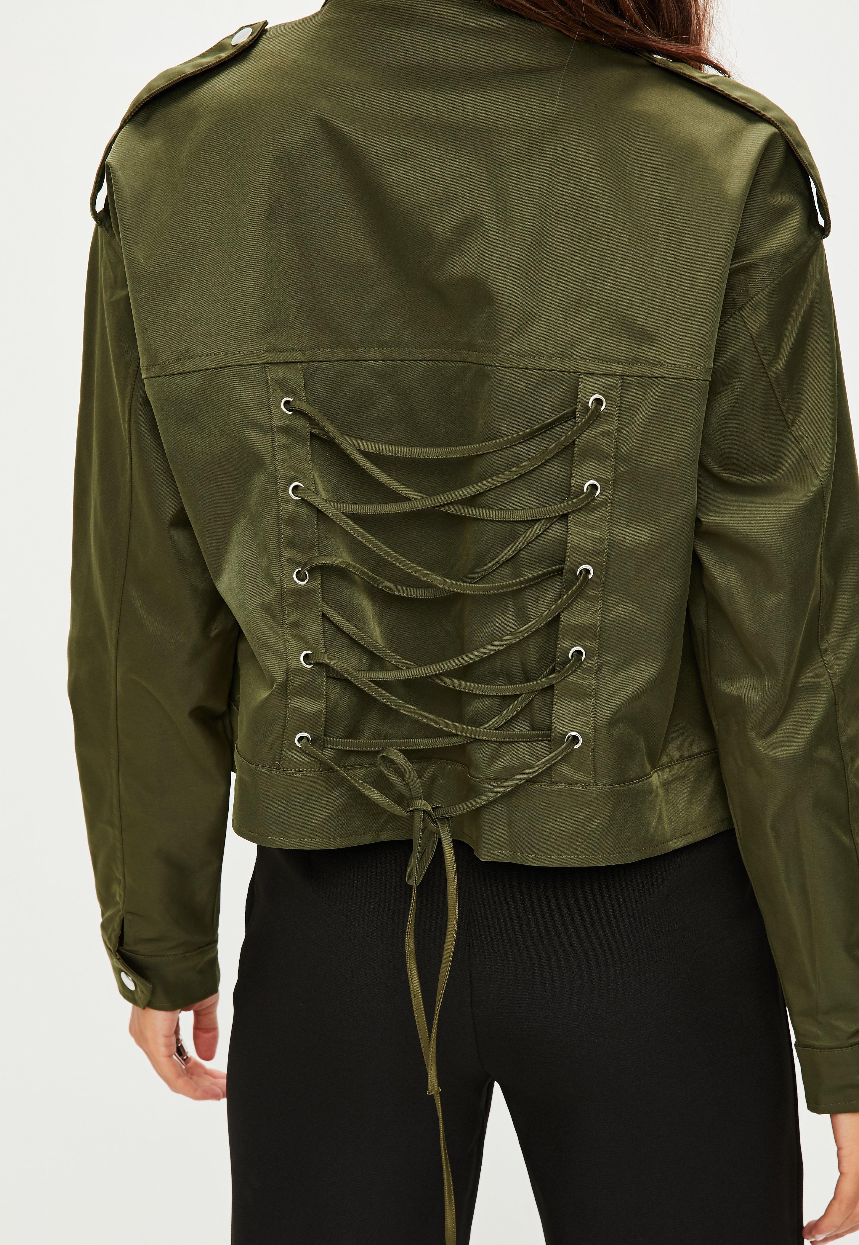 lace up back jacket