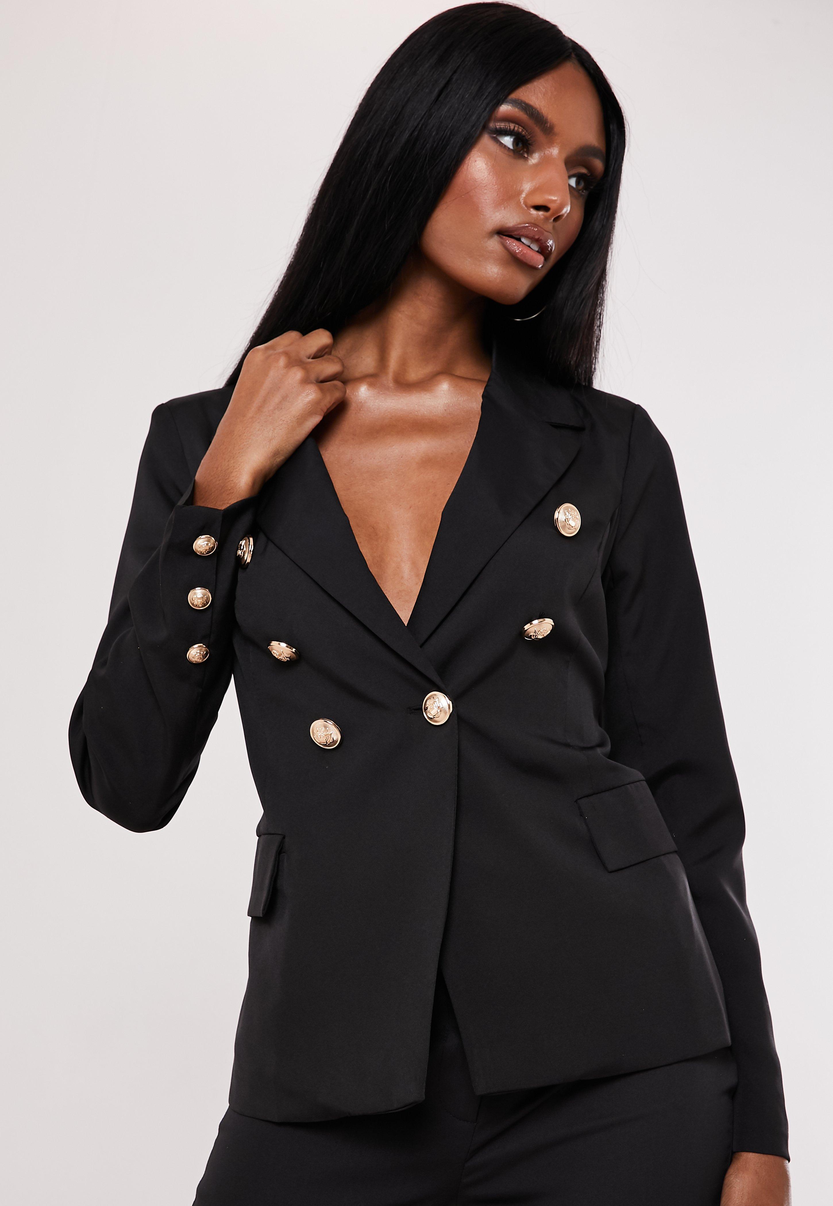 military blazer black