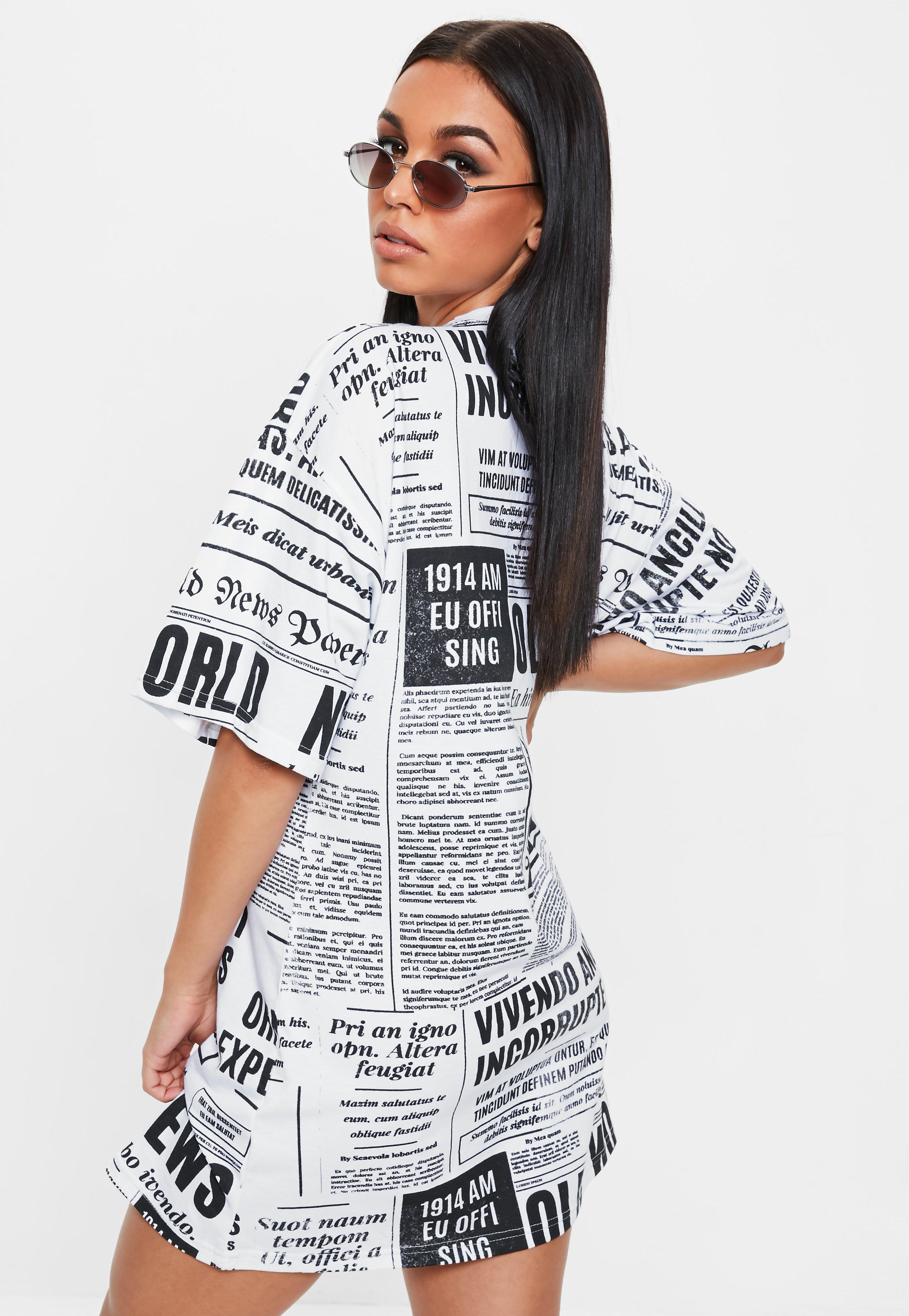 newspaper t shirt dress